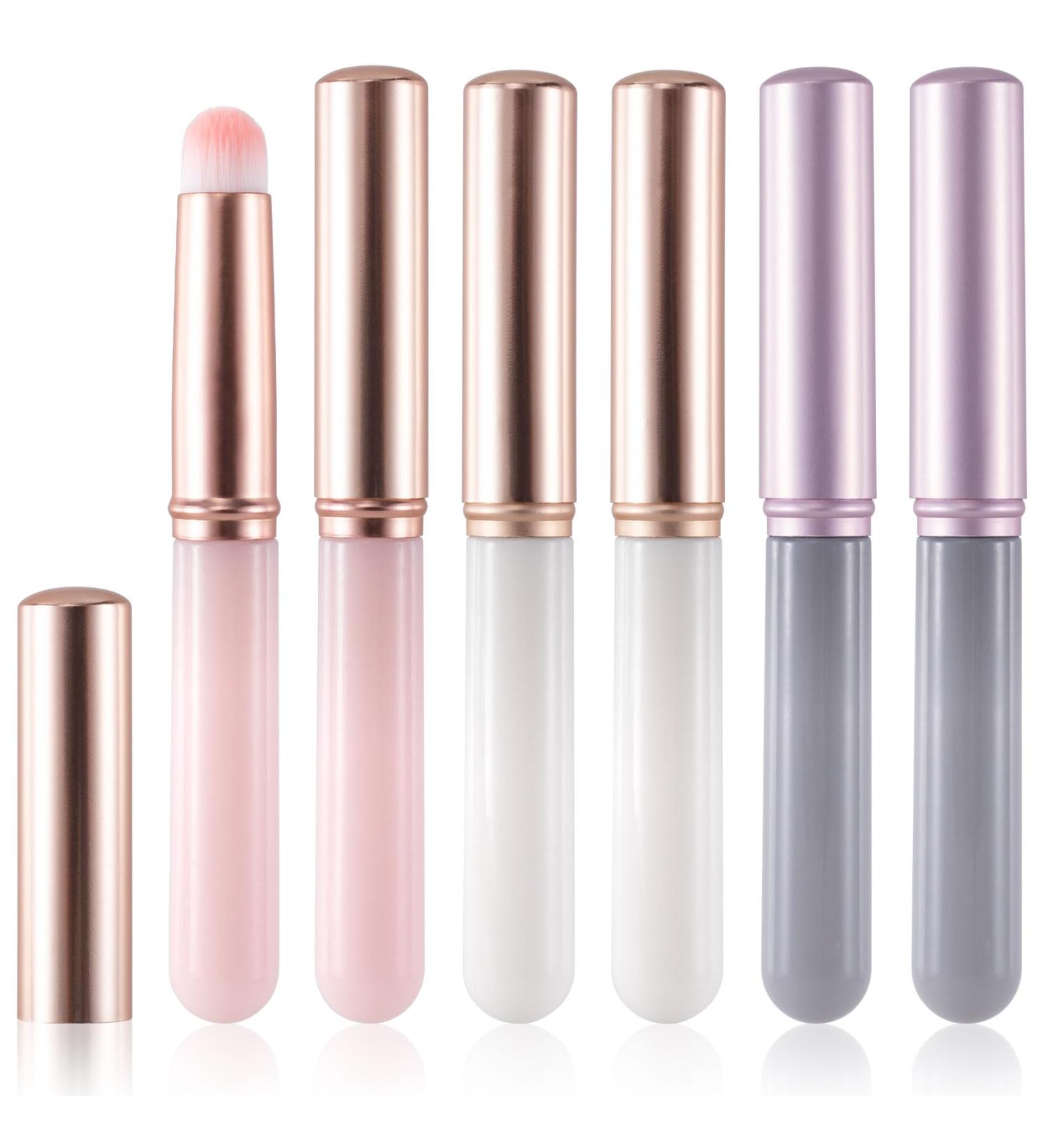 6Pcs Professional Lip Blending Brushes Set - Round Head Smudge Applicators for Lipstick Gloss & Concealer | Perfect for Flawless Makeup Application - Buy Online on GoSupps.com