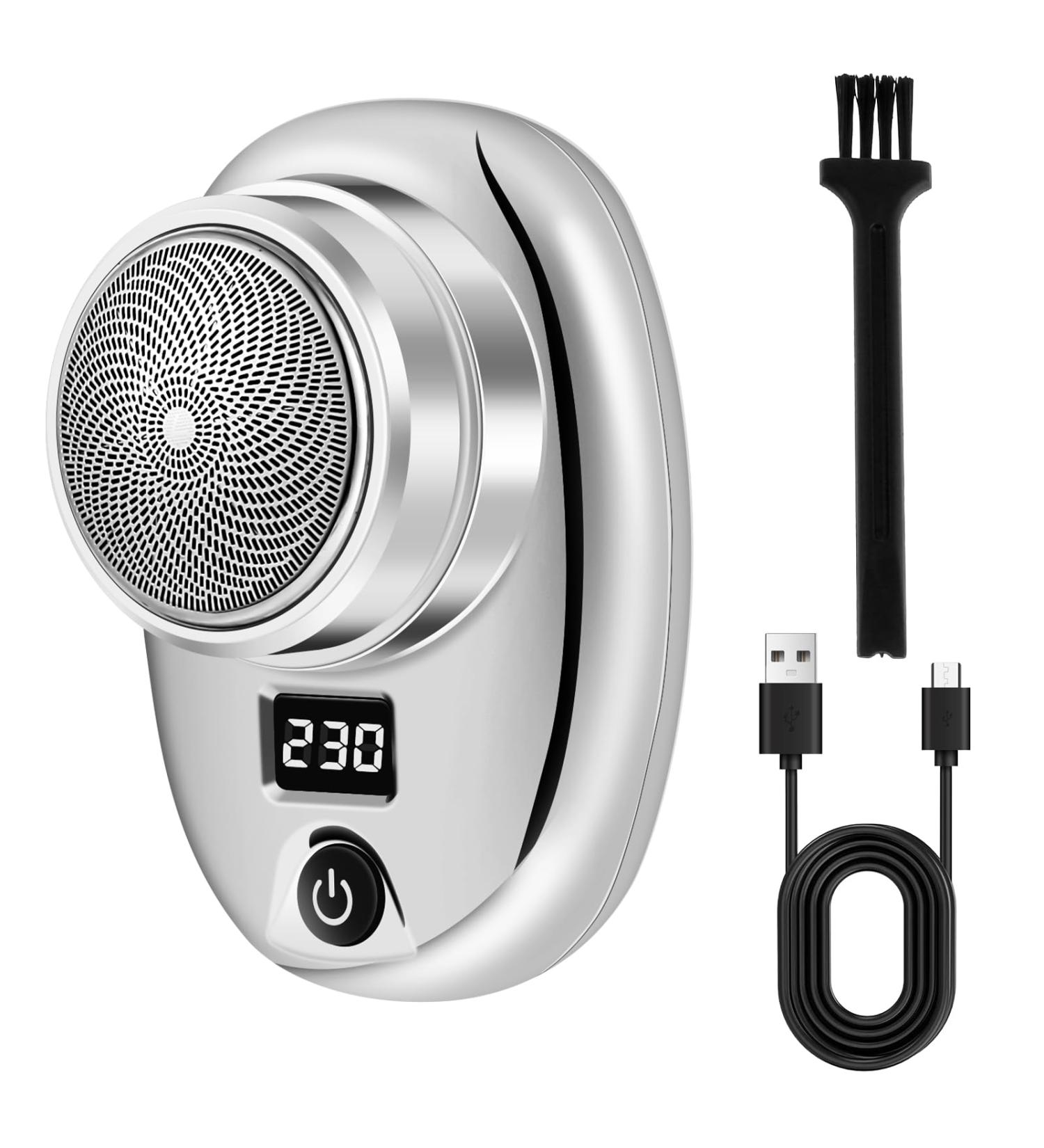 Electric Shaver for Men Mini Shaver Men's Electric Rotary Shaver with Power Display USB Rechargeable Waterproof Portable Shavers Travel Shaver Pocket Shaver Wet and Dry Use for Home Travel - Buy Online on GoSupps.com