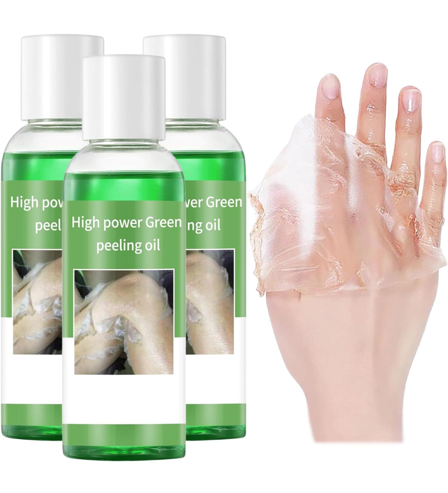 Extra Strong Green Peeling Oil Extra Strong Peeling Oil for Dark Skin Yellow Peeling Oil Extra Strong Peeling Oil Extra Strength Exfoliating Peeling Solution for Hand Feet Dead Skin Remover (3PC) - Buy Online on GoSupps.com