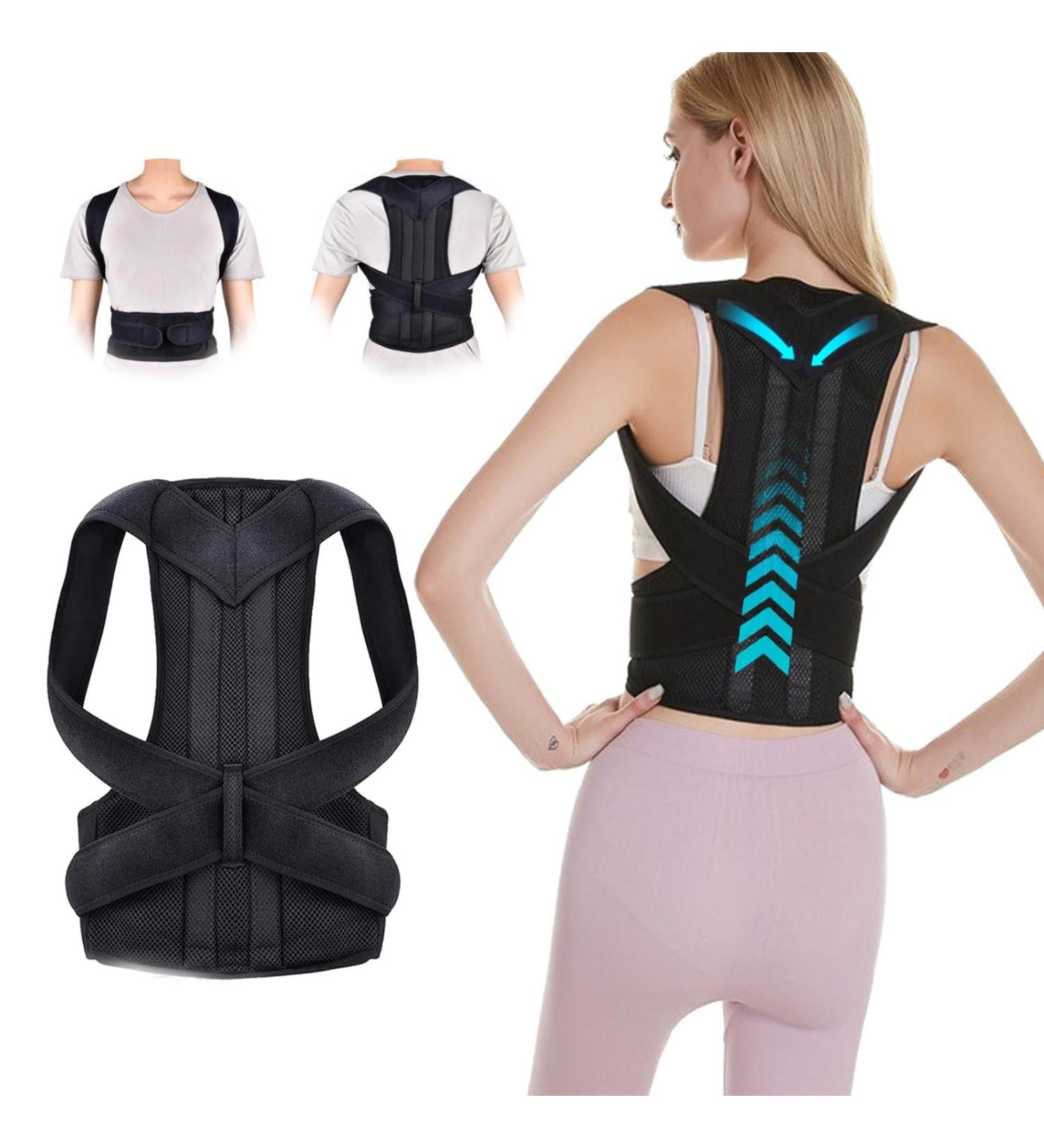 Upgraded Posture Corrector Back Brace for Men & Women - Adjustable Lumbar Support for Pain Relief & Improved Posture (X-Large - Buy Online on GoSupps.com