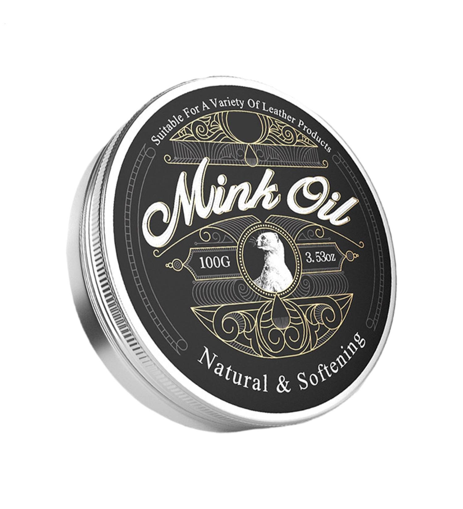 Mink oil - Leather conditioner - 100g natural paste - Softens and restores boots shoes clothing furniture - Buy Online on GoSupps.com