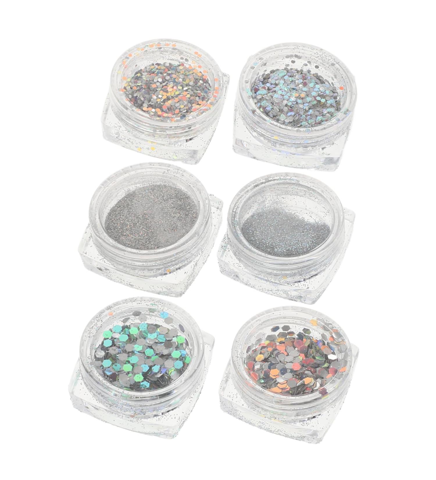  MUCKLILY Nail Art Glitter Sequins 6 Colors Nails Glitter Flakes Nail Art Supplies Shiny Acrylic Nails Powder Confetti Nail Sparkle Glitter For Nails Decoration Manicure - Buy Online on GoSupps.com