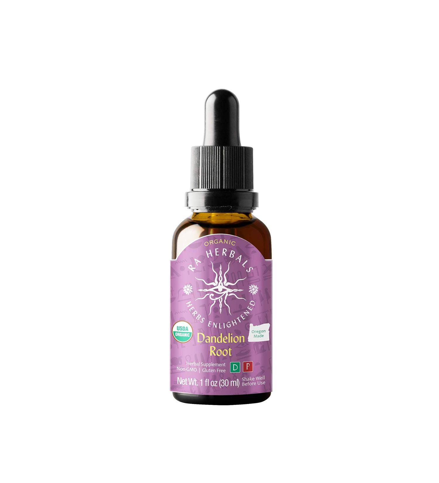 Sun God Medicinals Ra Herbals Organic Dandelion Root Liquid Extract - Detox Support - 1 fl oz - Buy Online on GoSupps.com