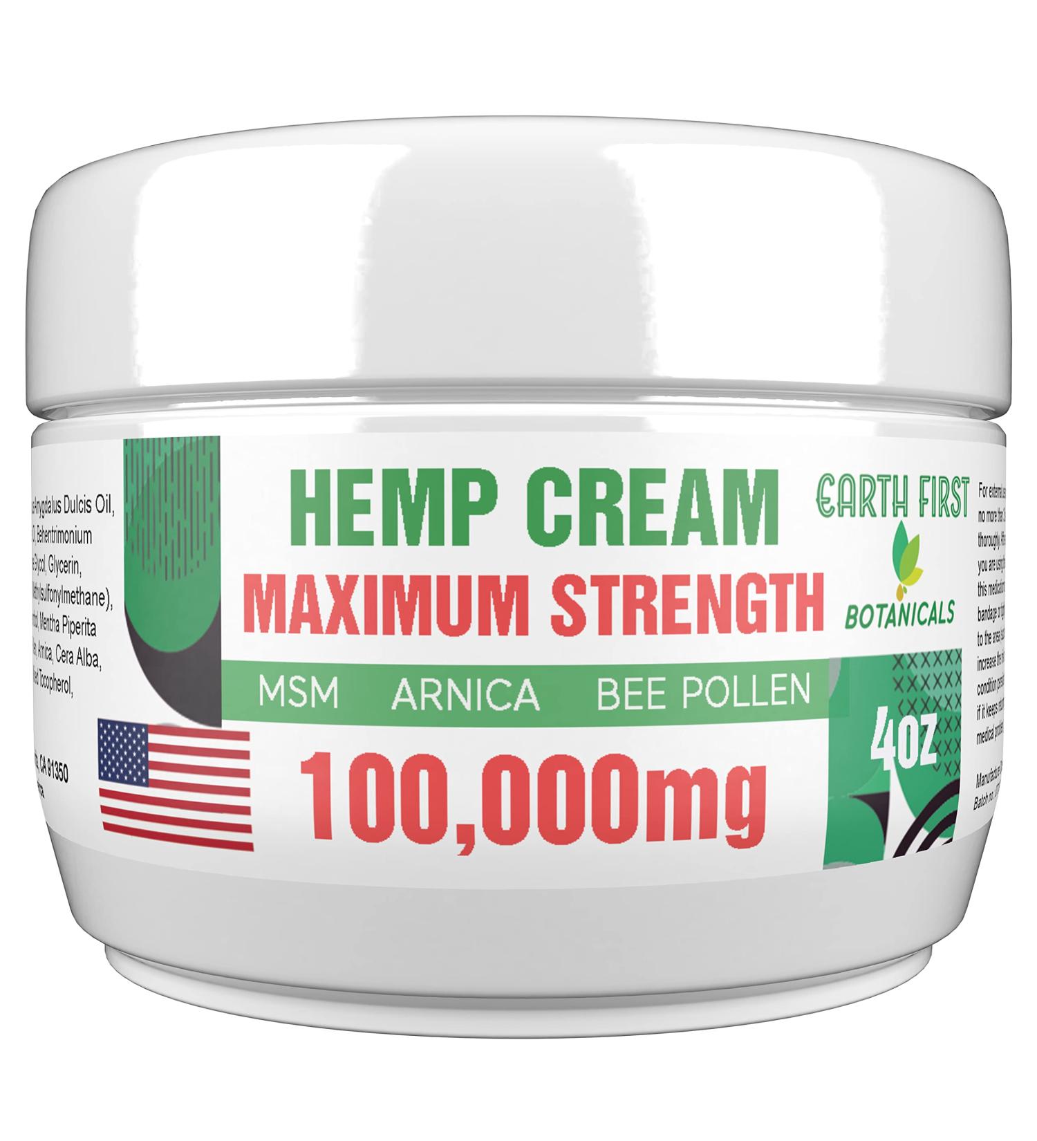 Soothing Hemp Cream for Effective Relief | Back, Knee, Neck, Foot & Nerve Discomfort | Arnica, MSM, Menthol & Peppermint - Buy Online on GoSupps.com