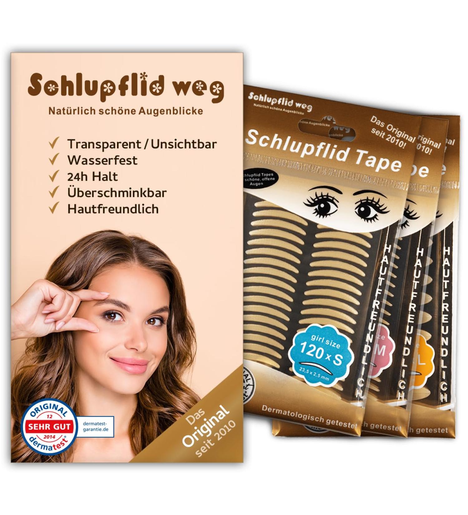 Slue Pflid Tape - Eye Lifting Adhesive Strips | Waterproof 24-Hour Hold | Tast Package S M L - Buy Online on GoSupps.com