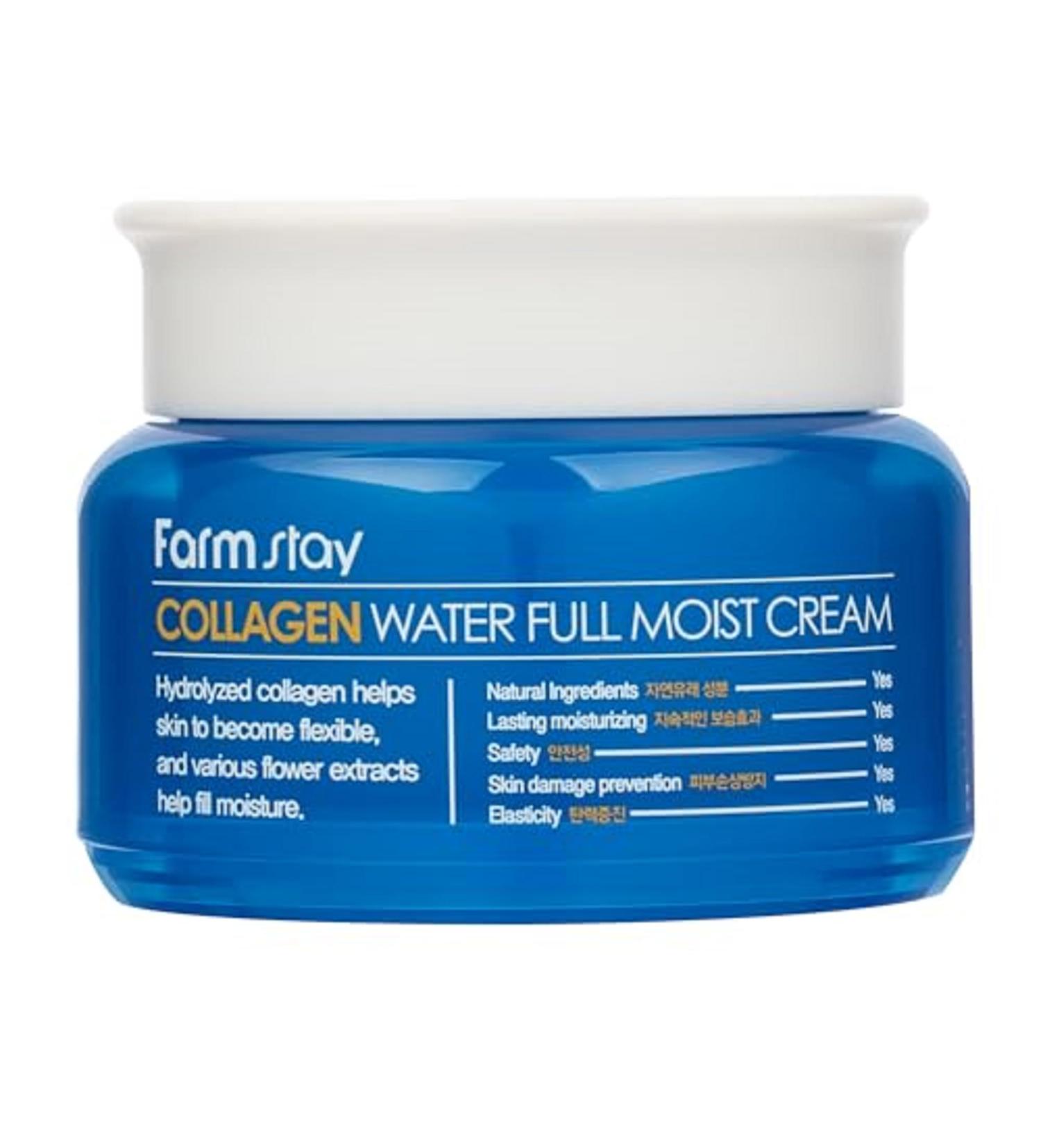FARMSTAY Collagen Water Full Moist Cream - Nourishing Face Cream with Collagen - Targets Fine Lines and Wrinkles - Locks In Moisture - 3.5 oz 3.5 Fl Oz (Pack of 1) - Buy Online on GoSupps.com