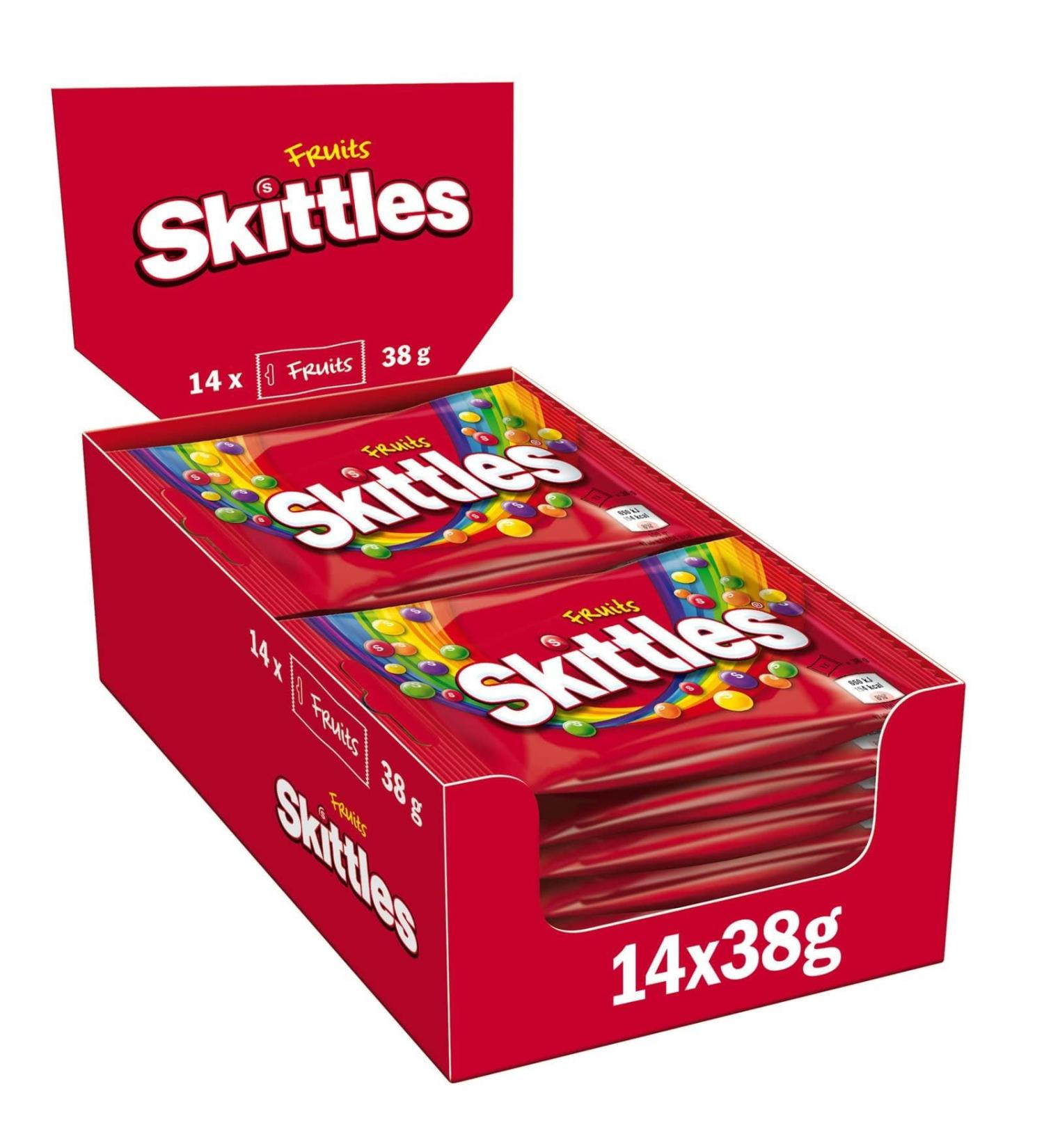 Buy Vegan Skittles Sweets | 14 Pack of Fruit Flavors | Perfect American Football Snacks | Pineapple & More | 38g Each - Buy Online on GoSupps.com