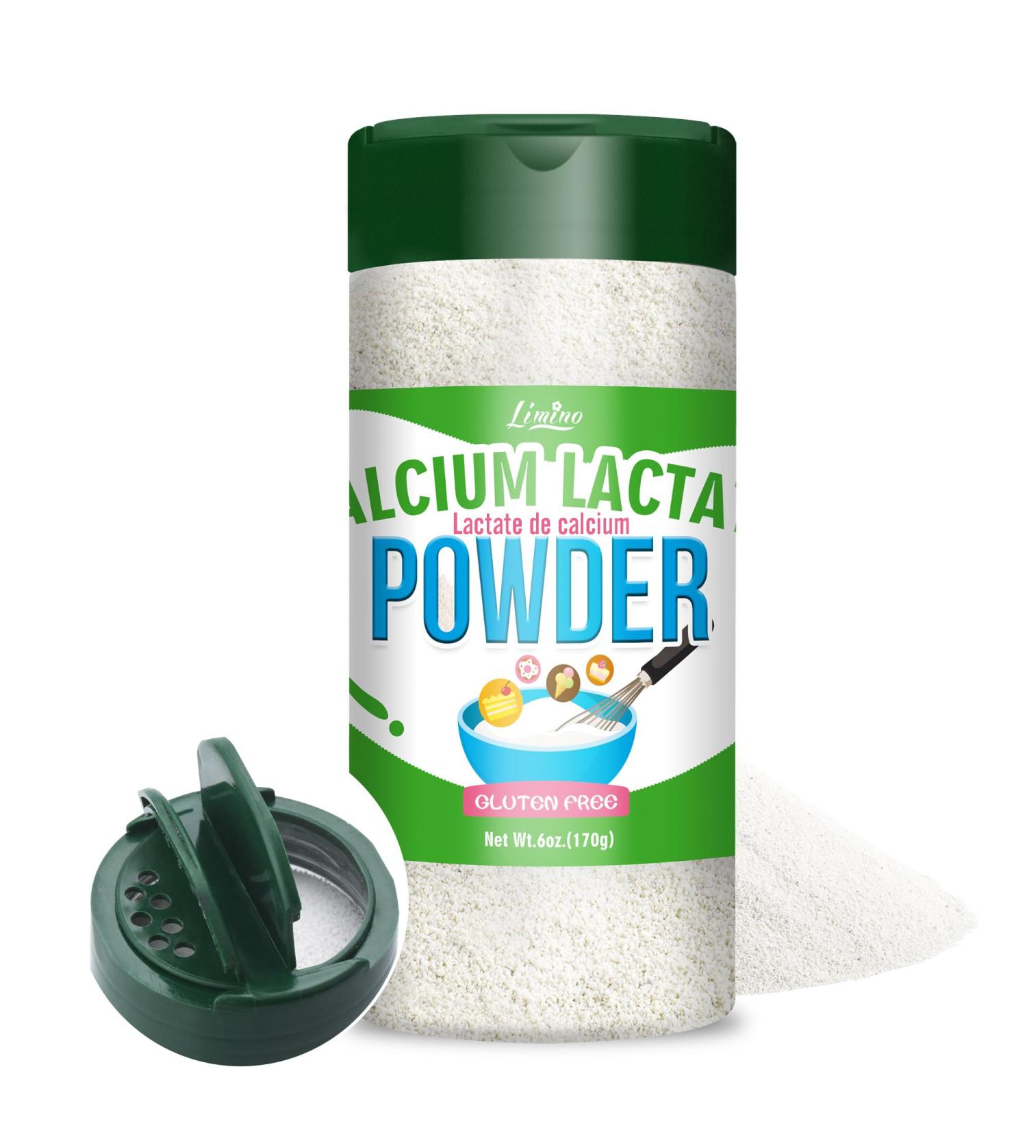 Calcium Lactate Powder 6oz Pure Calcium Lactate Food-Grade Helps Neutralize Food Acidity Non-GMO Food Stabilizer and Bulking Agent for Dairy Products Breads Pastries Ice Cream Jellies - Buy Online on GoSupps.com