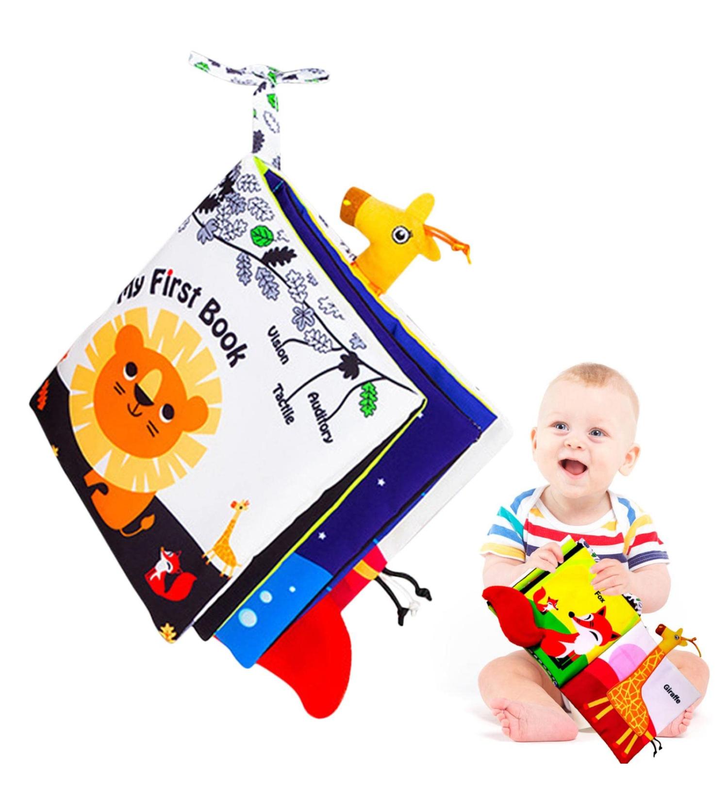 Soft Book Educational Cloth Book with Sound Touch and Feel Books Early Educational Stimulation Toys for Infants Built-in Sound Paper Fovolat Lion - Buy Online on GoSupps.com