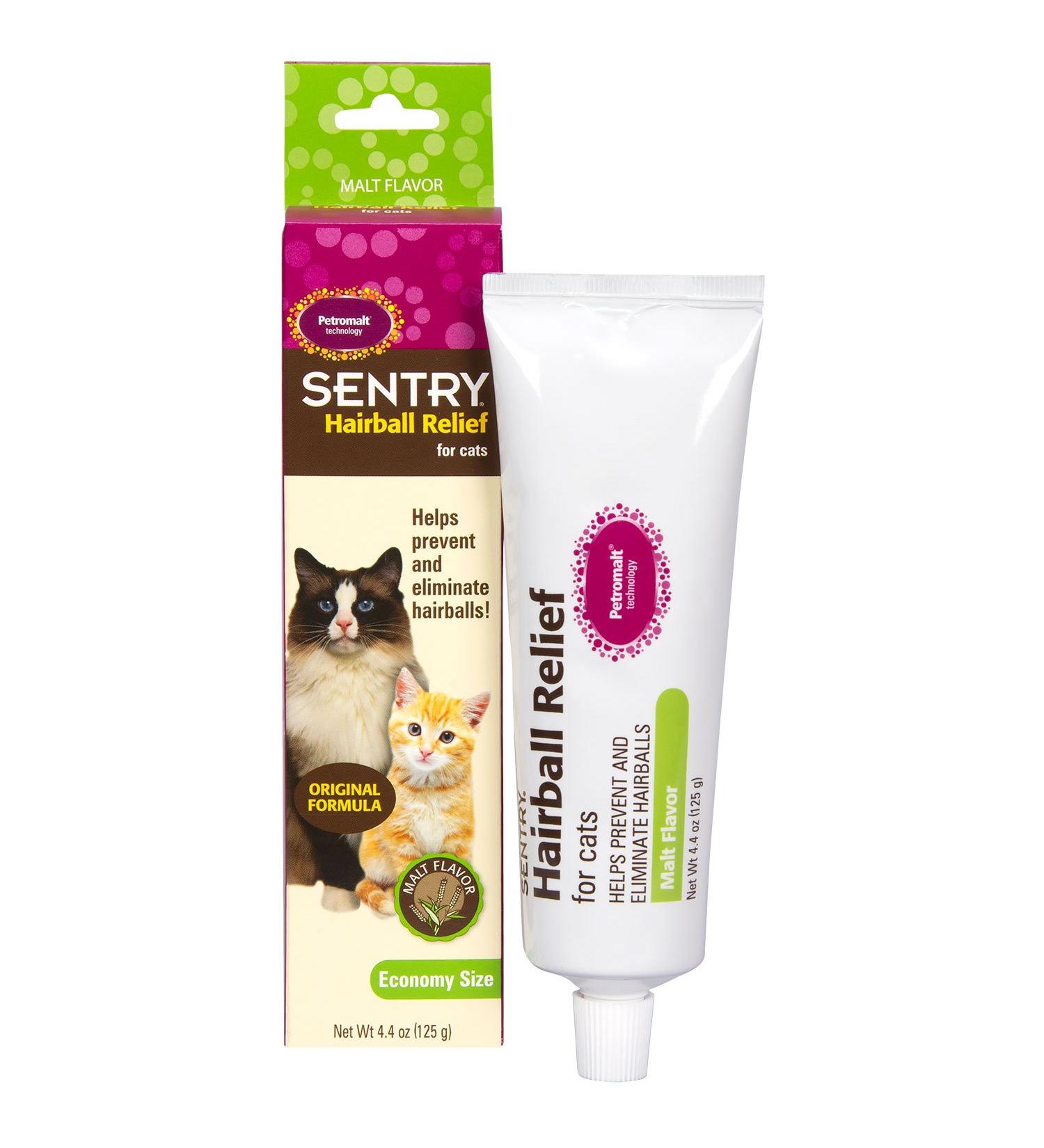 Sentry Hairball Relief for Cats Malt Flavor - 4.4 oz - Eliminate Hairballs with Ease - Buy Online on GoSupps.com
