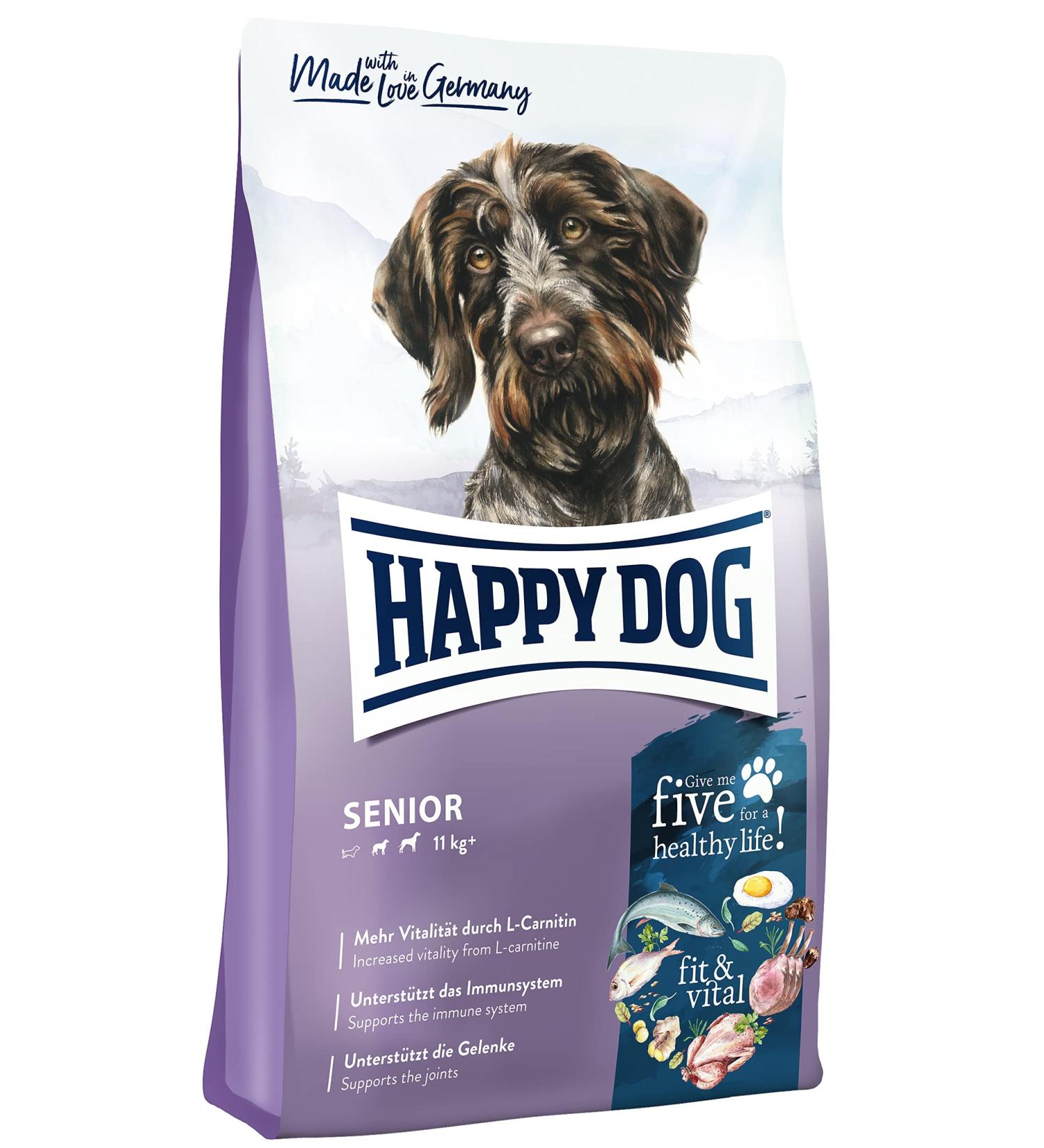Happy Dog Supreme Fit & Vital Senior Dry Dog Food 4 kg | Best Nutrition for Older Dogs - Buy Online on GoSupps.com