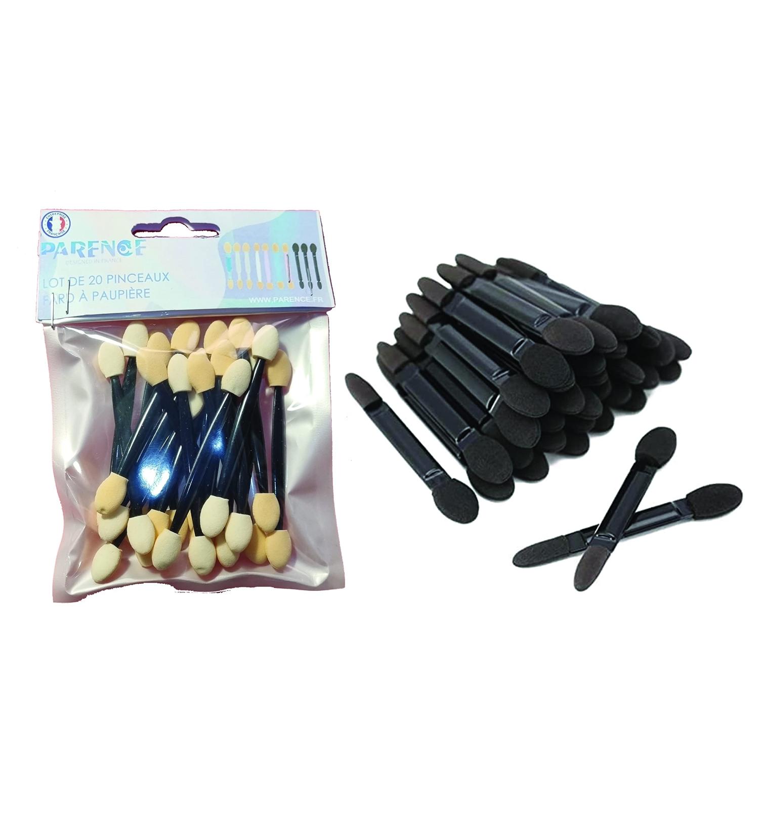 Parence 20-Piece Disposable Eyeshadow Brush Set - Double-Sided Makeup Tools for Flawless Application - Black - Buy Online on GoSupps.com