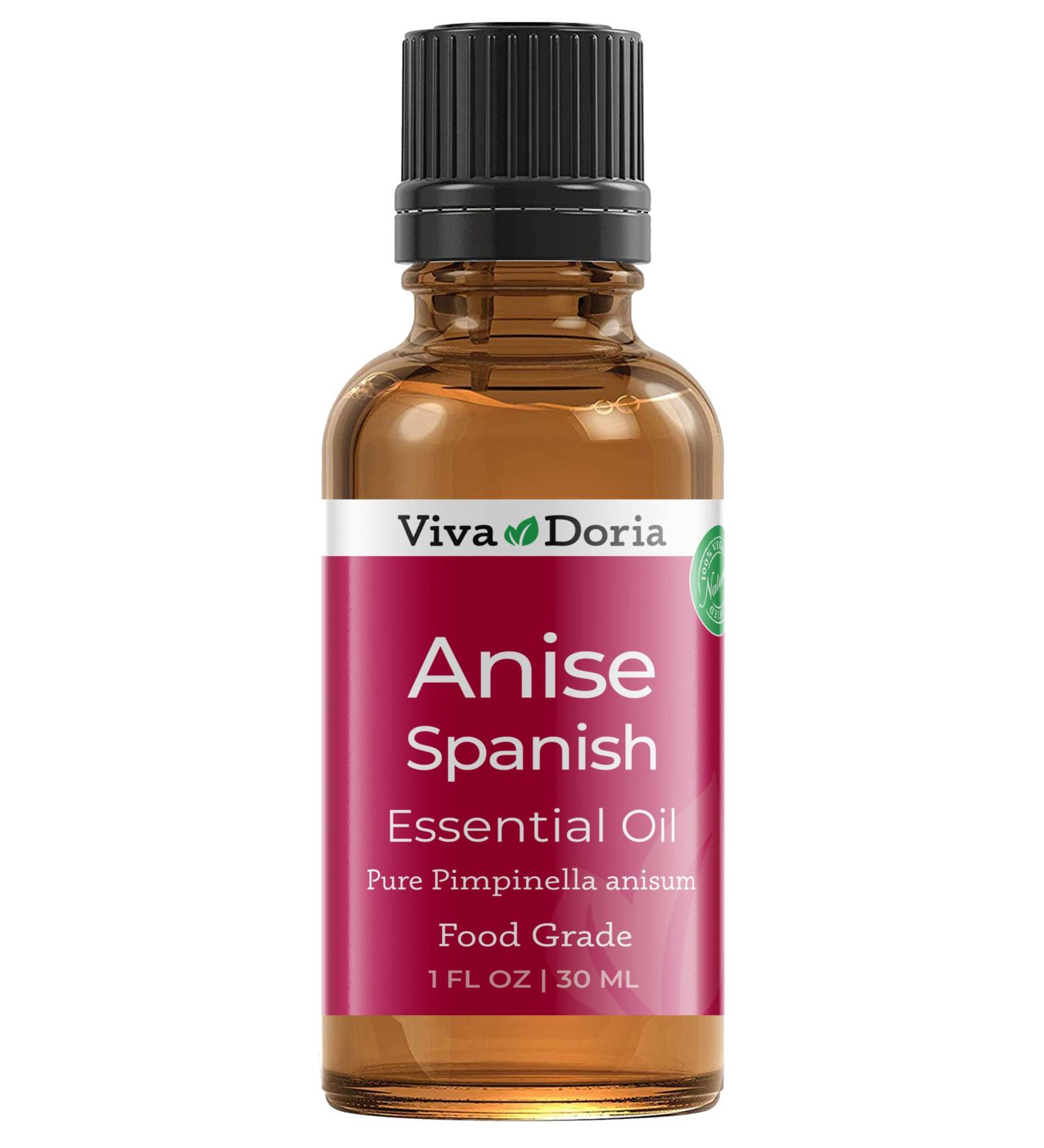 Viva Doria 100% Pure Anise Essential Oil - Undiluted Food Grade Spanish Anise Oil 30 mL | Premium Aromatherapy & Culinary Use - Buy Online on GoSupps.com