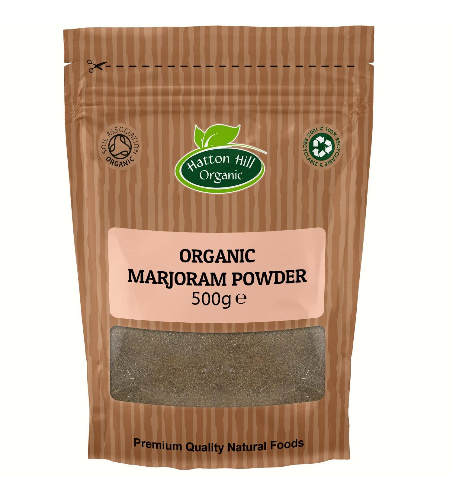 Organic Dried Marjoram Powder 500g by Hatton Hill Organic - Free UK Delivery | Buy Now - Buy Online on GoSupps.com