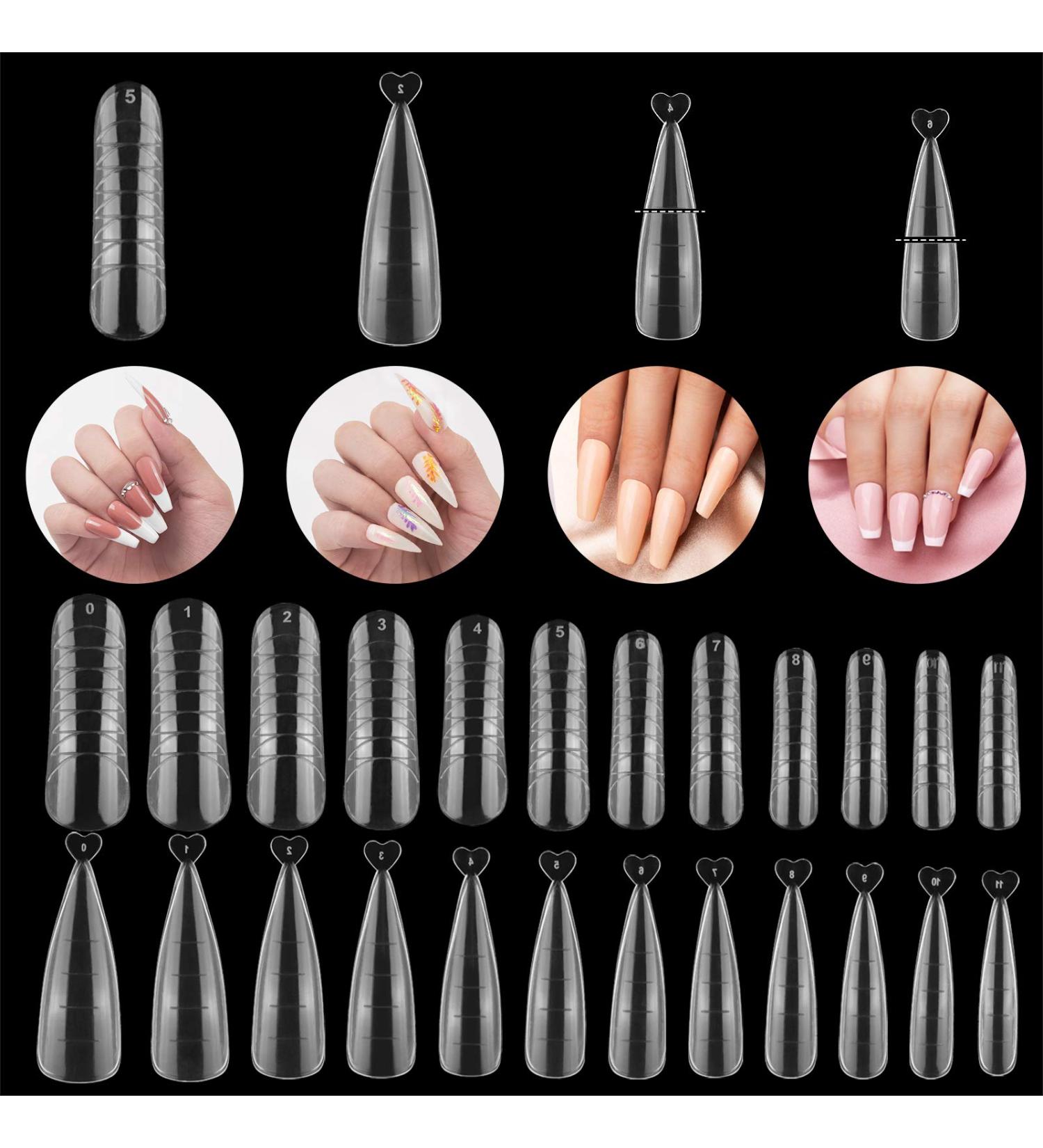 Beetles Poly Extension Gel Dual Nail Form - 120 Pcs Builder Nail Gel Molds for Coffin & Stiletto Nails - DIY Nail Art Salon Quality - Buy Online on GoSupps.com