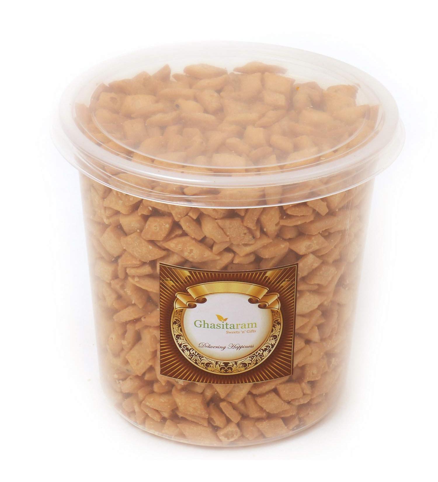 Ghasitaram Gifts Mini Katli Namkeen 400 GMS |Diwali Holi Rakhi Valentine Christmas Birthday Anniversary Gift for Her Him Mothers Day Fathers Day| - Buy Online on GoSupps.com