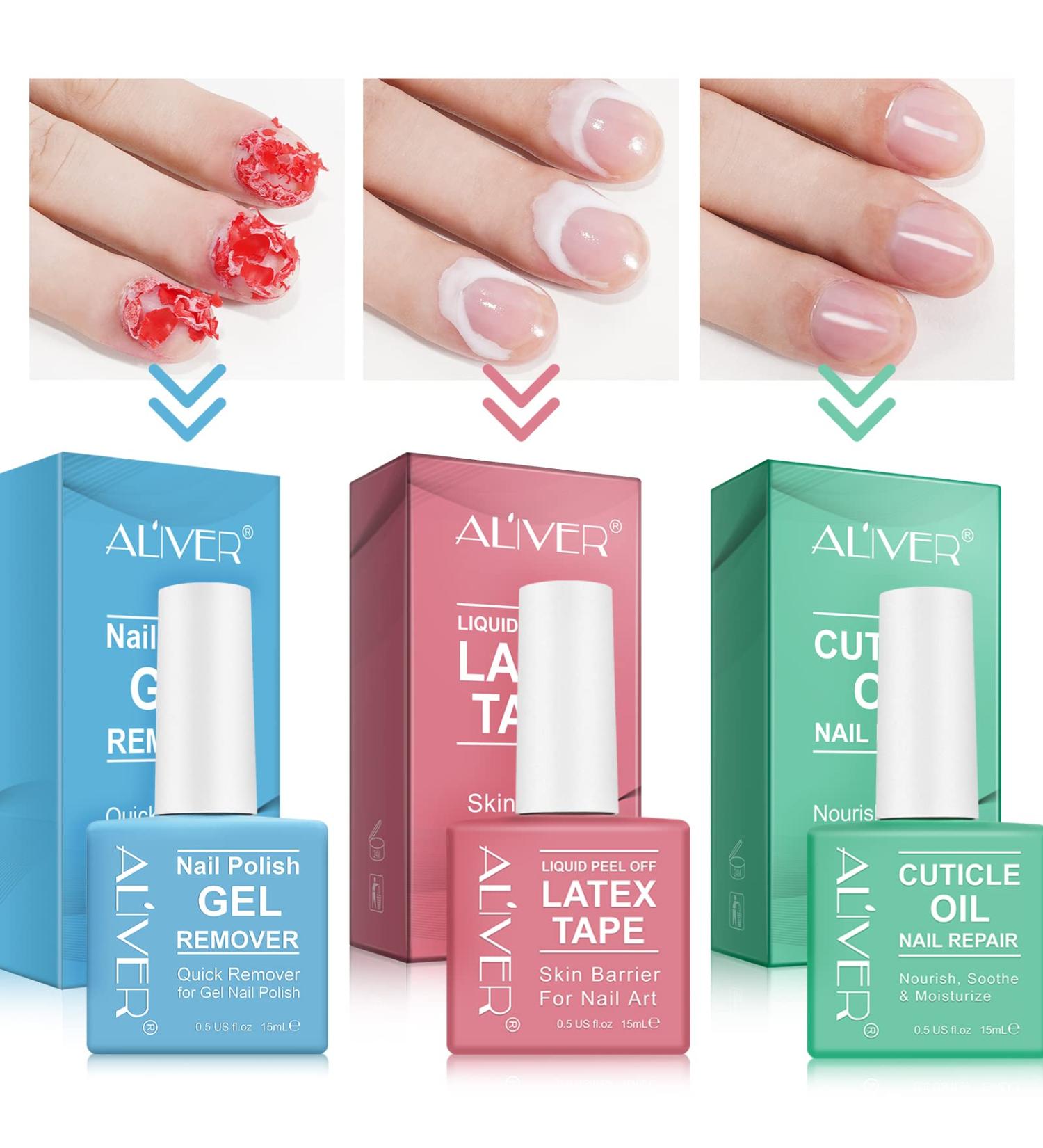 Quick Gel Nail Polish Remover Kit | Remove Gel Polish in 3-5 Minutes | Includes Cuticle Oil & Latex Tape | Easy & No-Soak Gel Remover - Buy Online on GoSupps.com