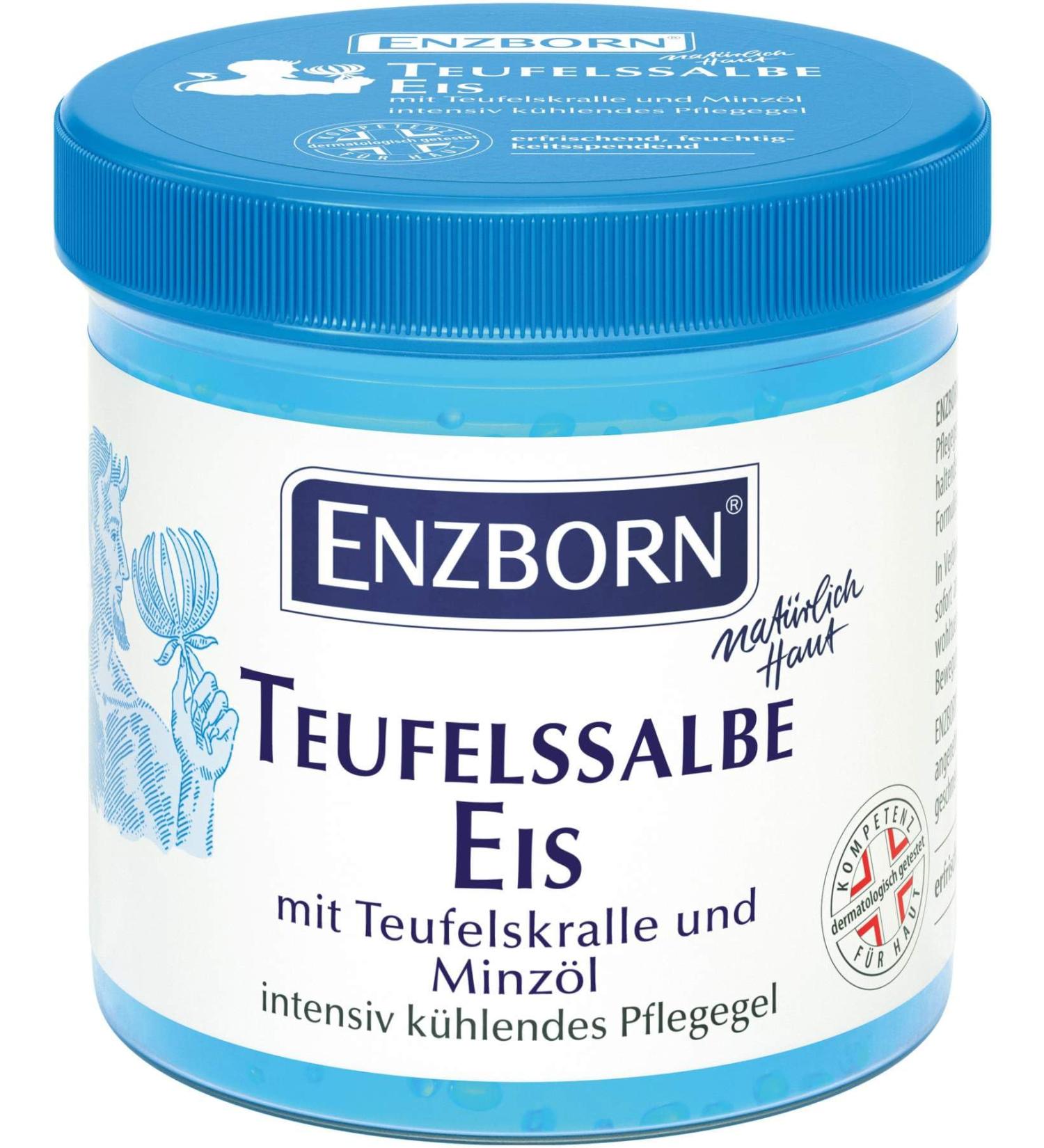 Enzborn Teufelsalbe ice cream |Long -lasting cold effect |Without residues |Also with insect bites |Dermatologically checked |2 x 200 ml