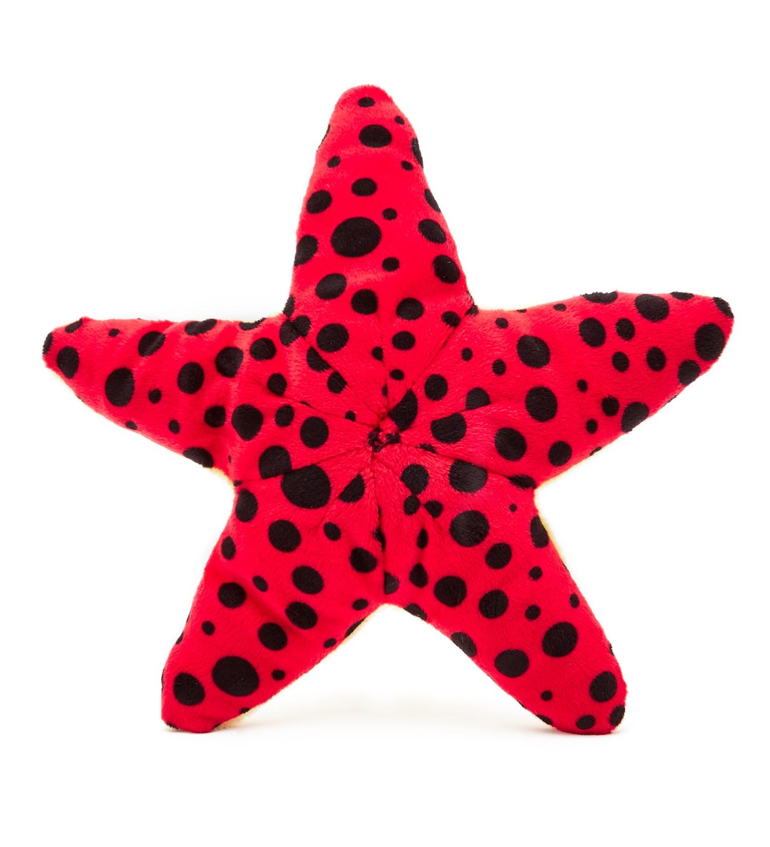 Zappi Co 100% Recycled Plush Red & Black Starfish Toy - 17cm Stuffed Eco-Friendly Soft Toy for Newborns - Buy Online on GoSupps.com