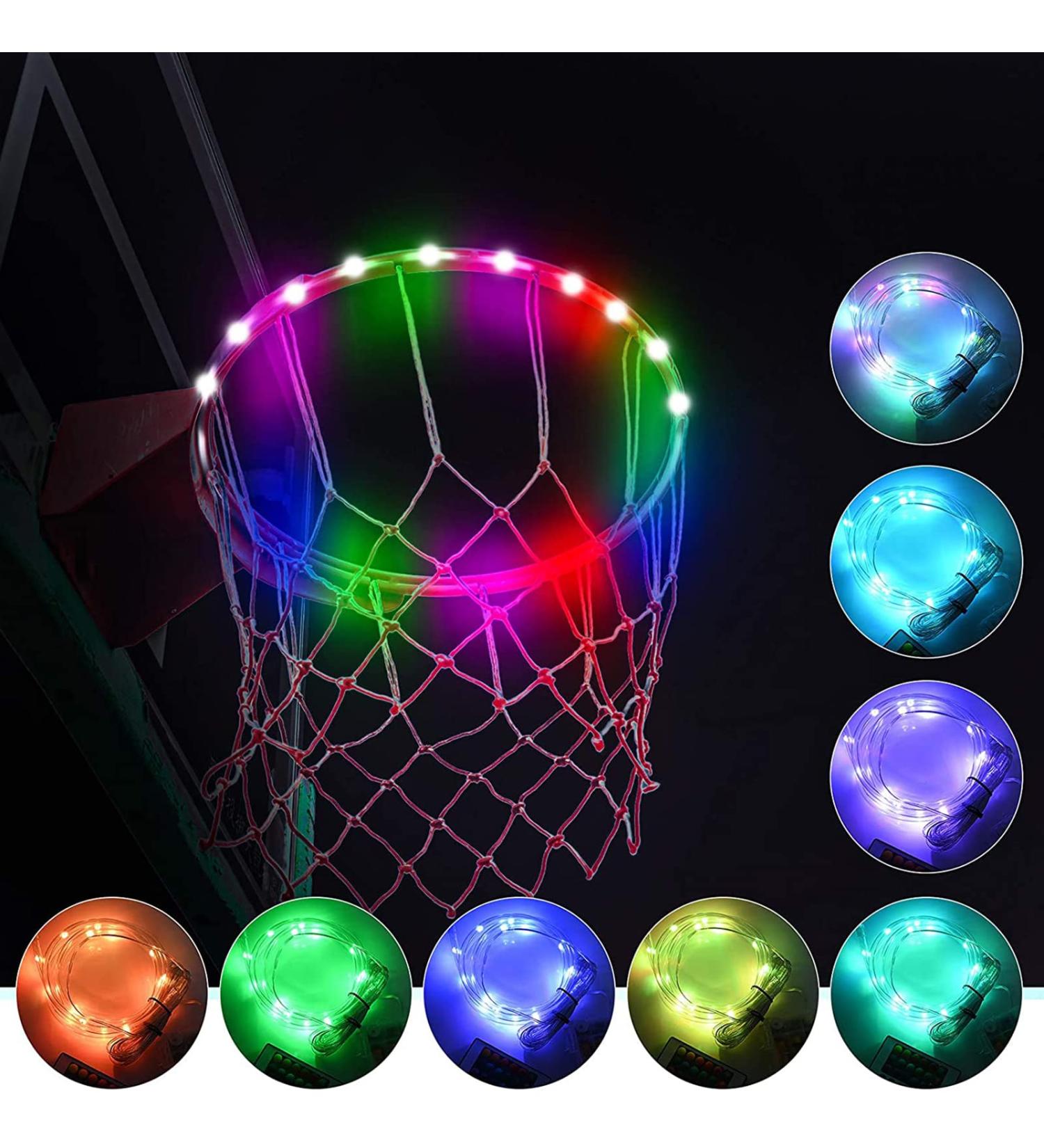 Remote Control LED Lights Basketball Hoop - 16 Colors, Waterproof & Super Bright for Night Play Outdoors - Ideal Gift for Kids Training - Buy Online on GoSupps.com