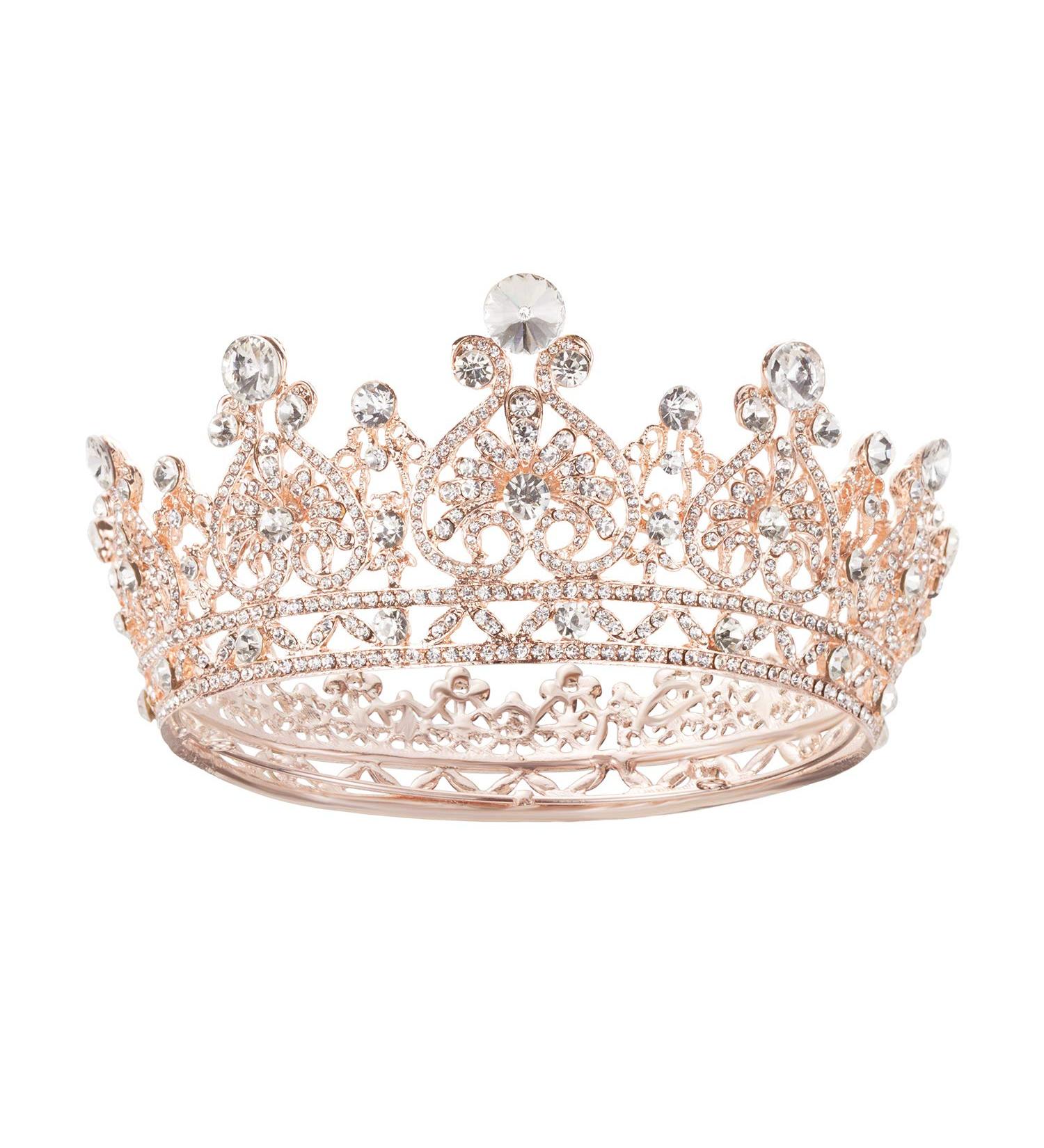 Sunolga Rhinestone Vintage Tiara for Women - Bridal Queen Costume Crown - Buy Online on GoSupps.com