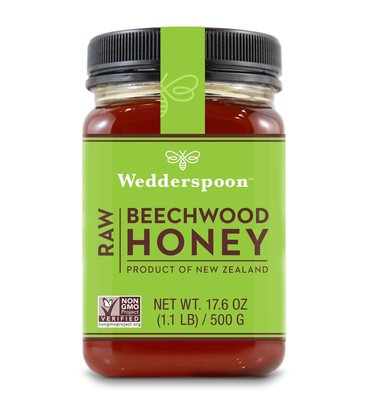 Wedderspoon Raw Beechwood Honey 17.6 oz (500g) - Pure & Natural Sweetener - Buy Online on GoSupps.com