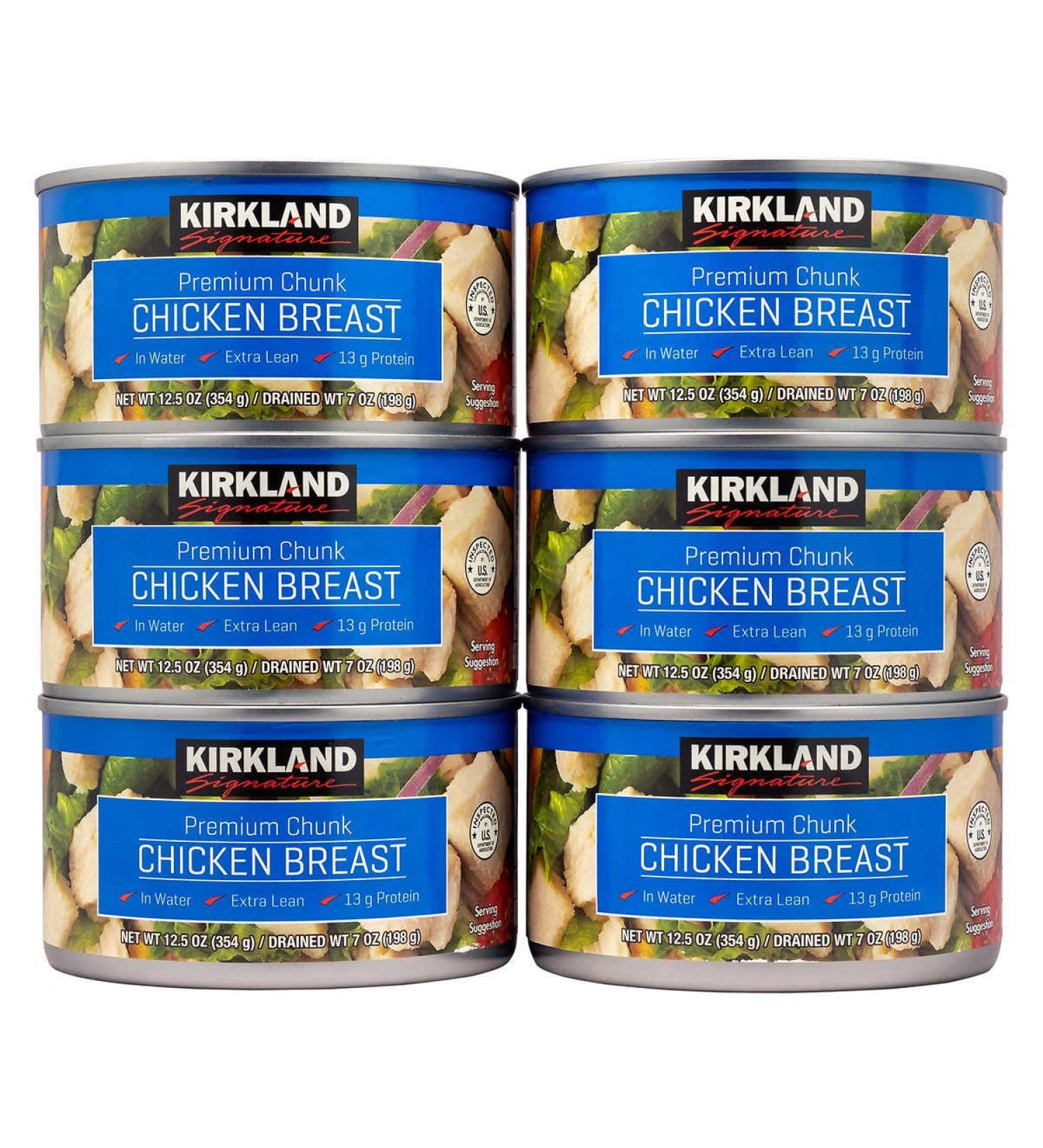Kirkland Signature Chicken Breast 12.5 Ounce (Pack of 6) - Premium Quality, Value Pack | Buy Online Now! - Buy Online on GoSupps.com