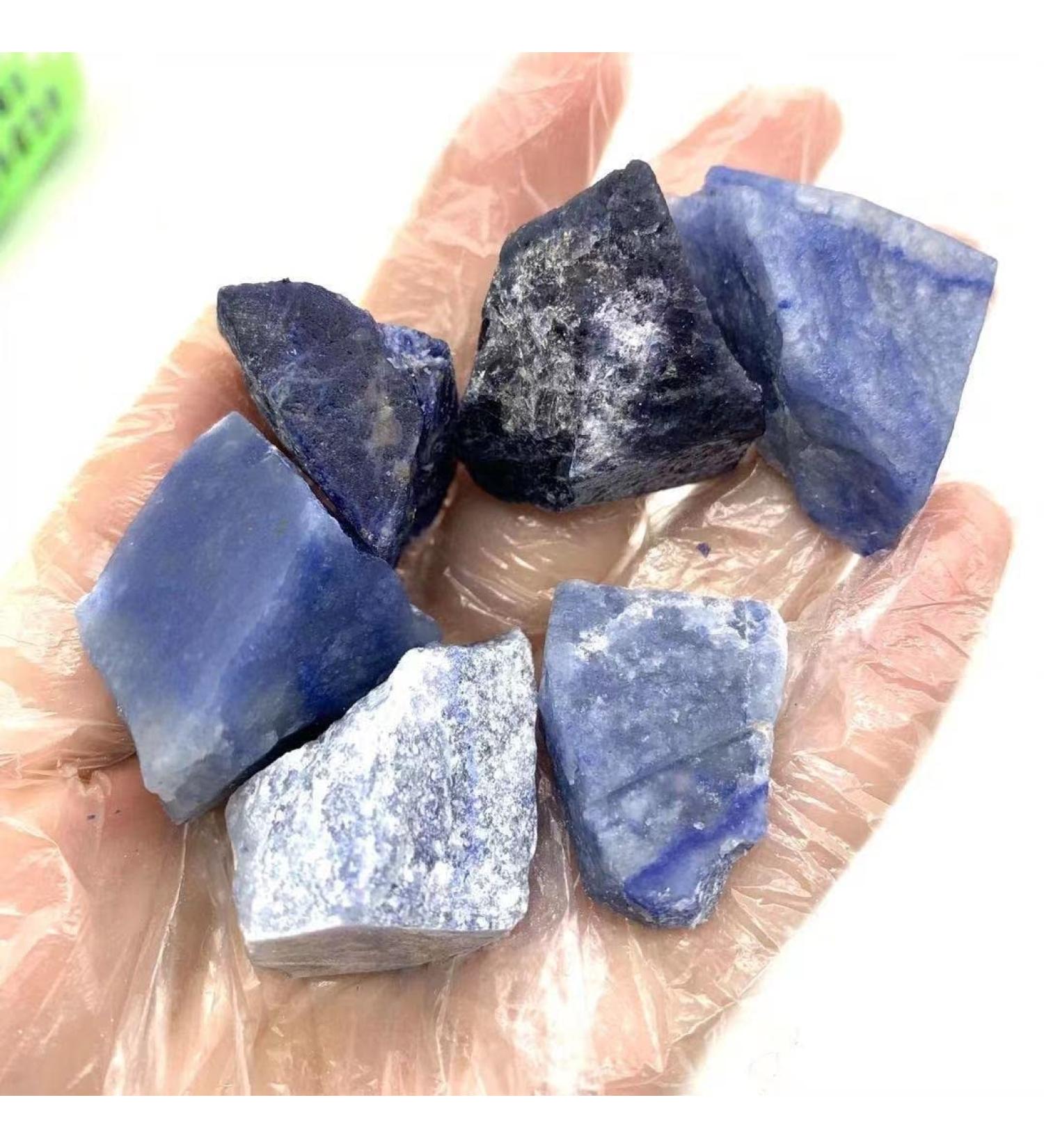 Natural Crystal Rough Natural Crystals and Stones 300g Natural Blue Sodalite Crystal Raw Rock Gemstone Gravel Stone for Home Decoration for Decoration - Buy Online on GoSupps.com