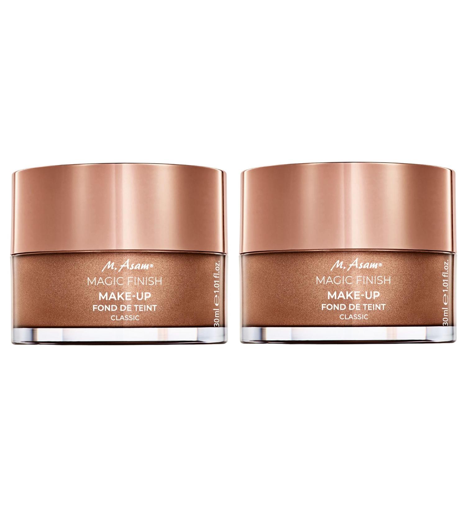M. Asam M. Asam Magic Finish Classic Duo Make-Up Foam (2 x 30 ml) Primer Makeup Powder and Concealer Mask Uniforms Beautifies and Perfects - For Light to Medium Skin Vegan