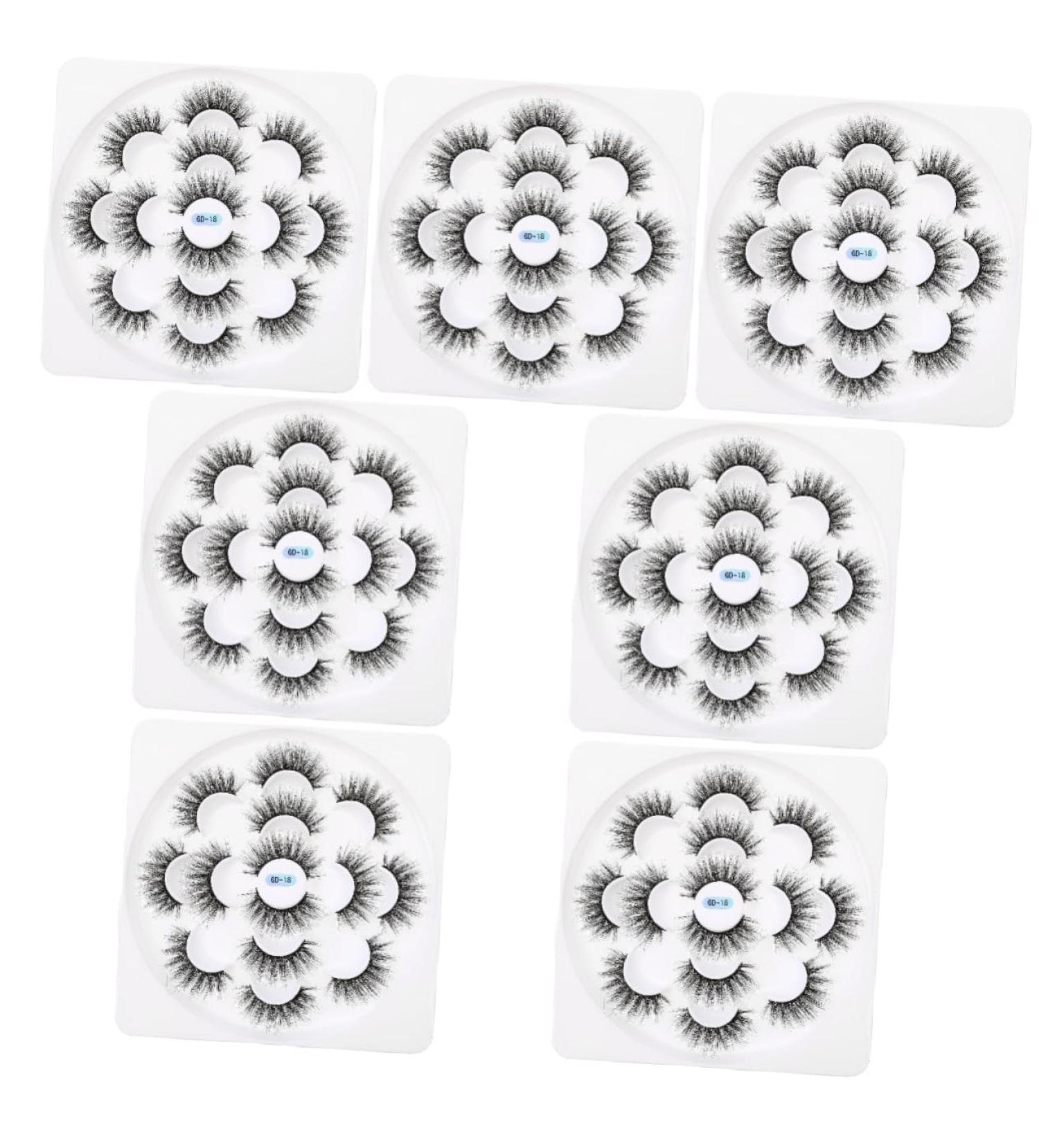 minkissy 7 Boxes 6d False Eyelashes Fake Eyelashes Dense Eyelashes False Eyelash Makeup Accessory Beauty Eyelashes Girls Accessories Dense Makeup Eyelashes Beauty Accessories Chemical Fiber - Buy Online on GoSupps.com