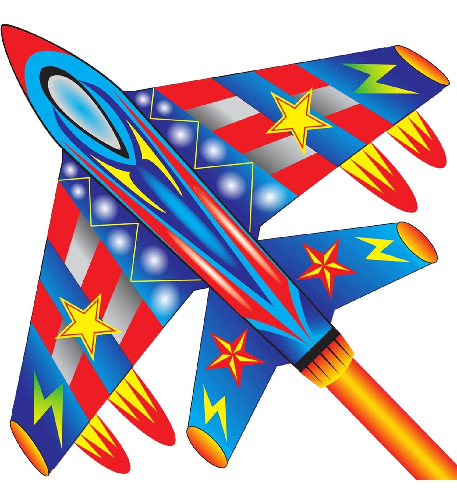 Large Flerigh Plane Kite for Kids and Adults | Easy to Fly & Assemble | Ideal for Beginners & Professionals | Beach & Outdoor Activities | Ages 4-12 - Buy Online on GoSupps.com