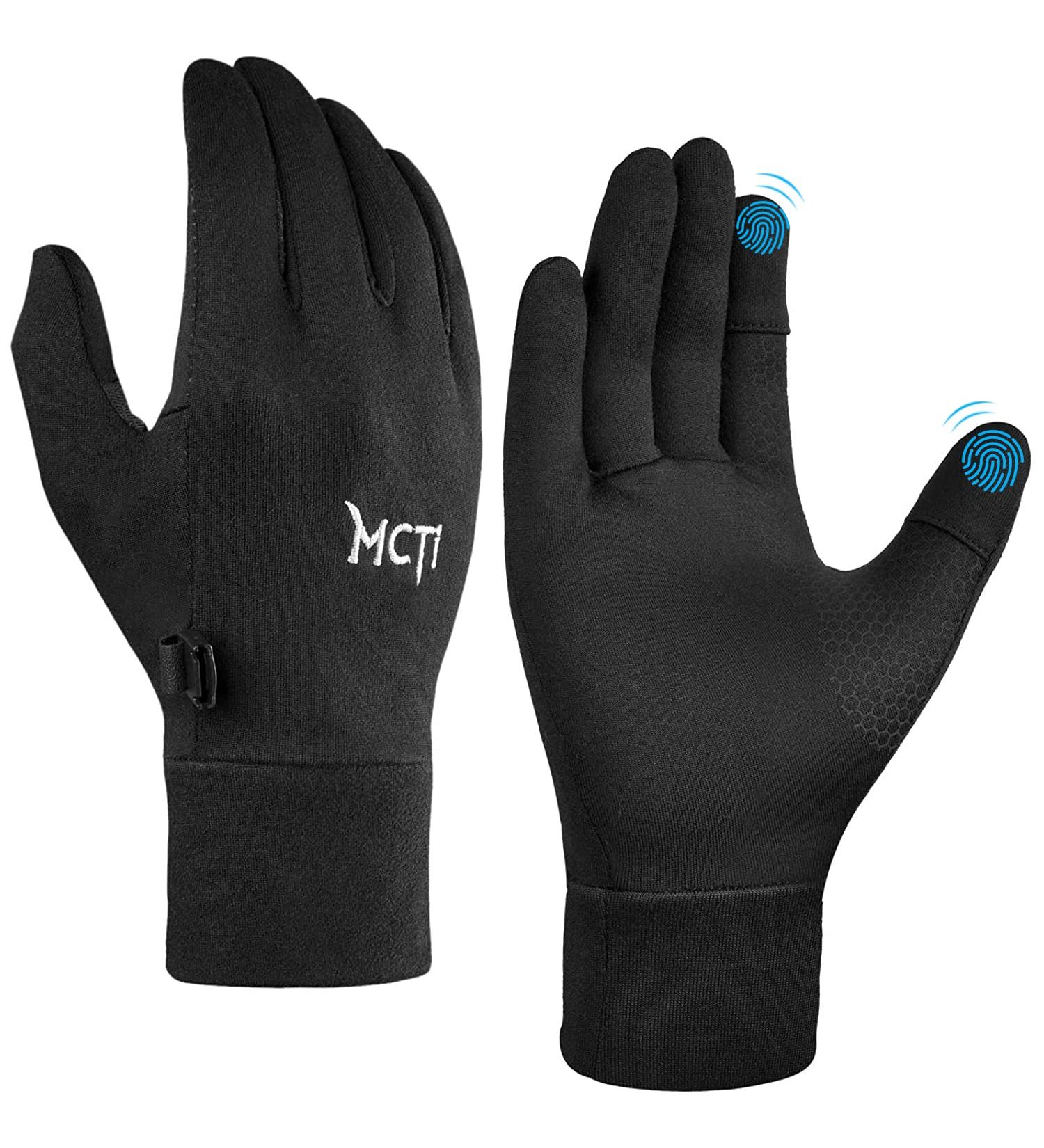 MCTi Running Gloves for Men & Women - Touchscreen Lightweight Sports Gloves for Motorcycle Cycling Hiking & Working - Black - Buy Online on GoSupps.com