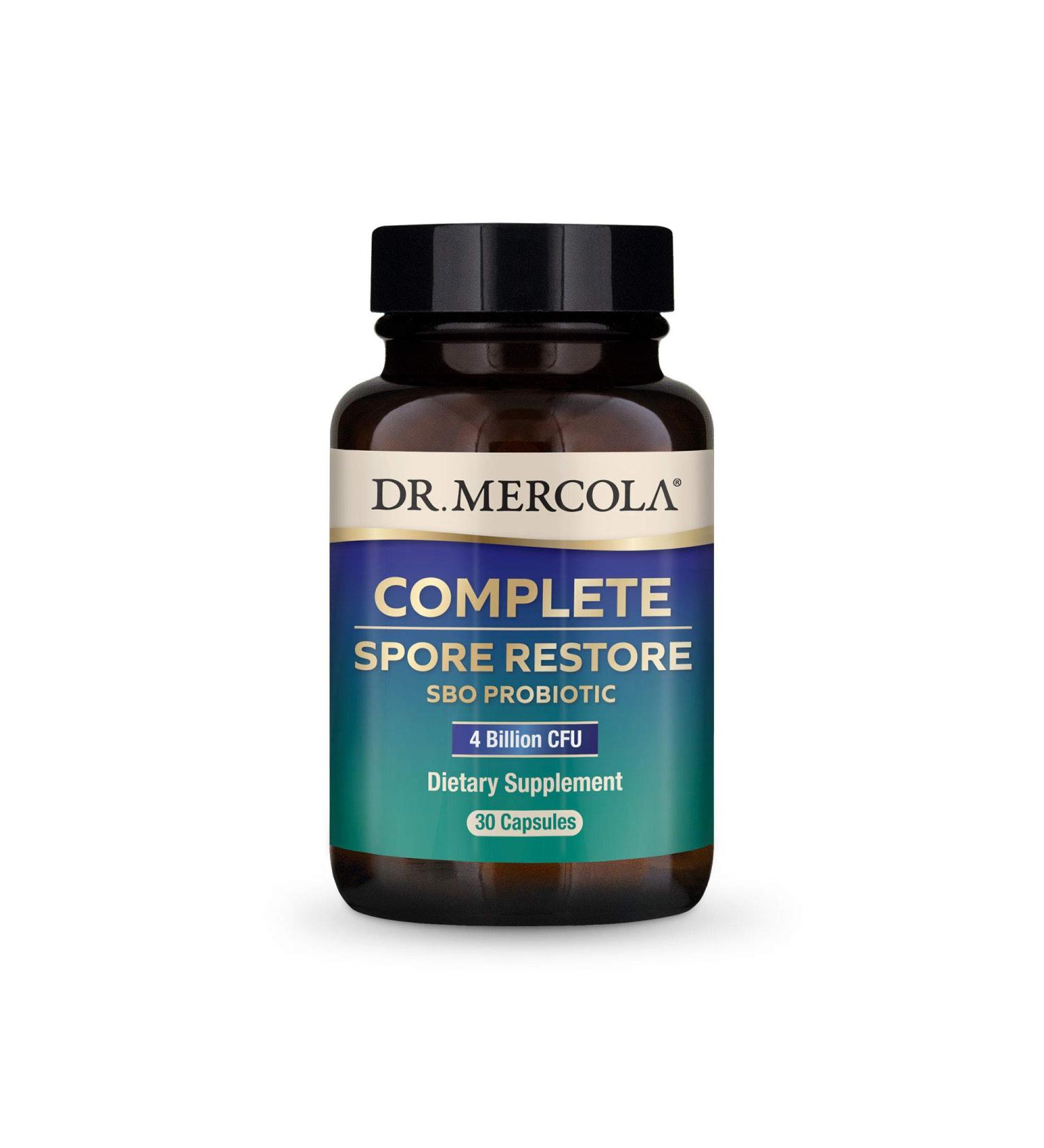 Dr. Mercola Complete Spore Restore - 4 Billion CFU Probiotic Capsules (30 Count) - Buy Online on GoSupps.com