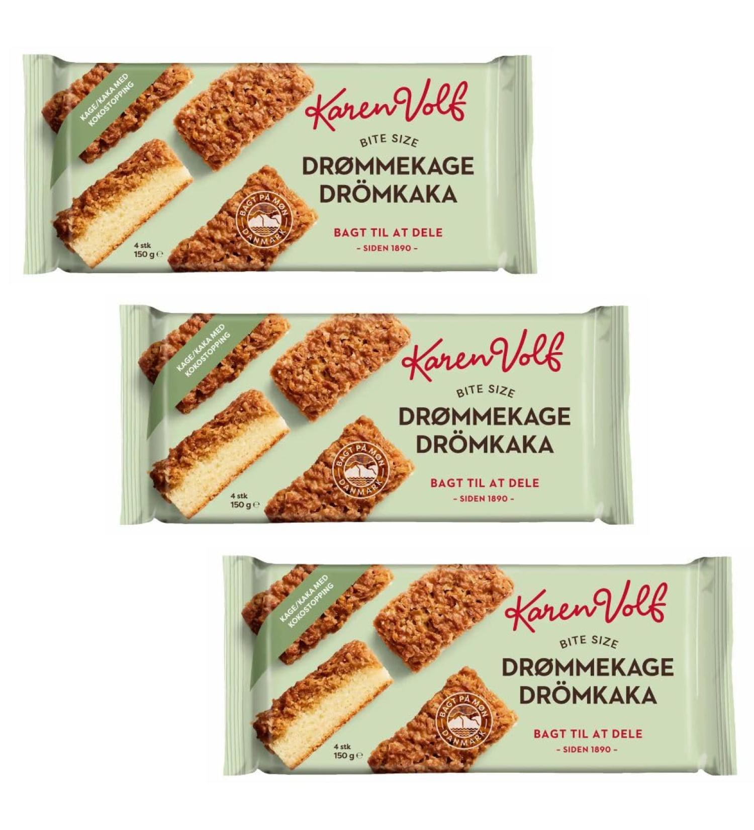  Needforsweet Karen Volf Dr mmekage 3 150 g | Danish Classic Cake with Coconut Caramel Filling | Juicy Mixer Cake for Coffee and Dessert | Scandinavian Pastry | Preservation Pack 450 g - Buy Online on GoSupps.com
