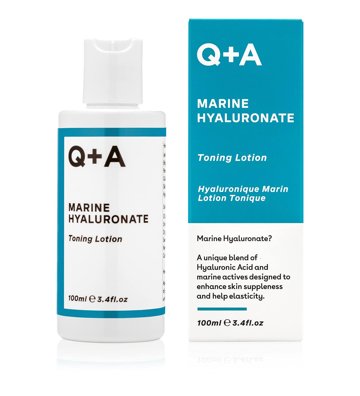 Q+A Marine Hyaluronate Toning Lotion - Hyaluronic Acid Face Toner for Skin Suppleness - Buy Online on GoSupps.com