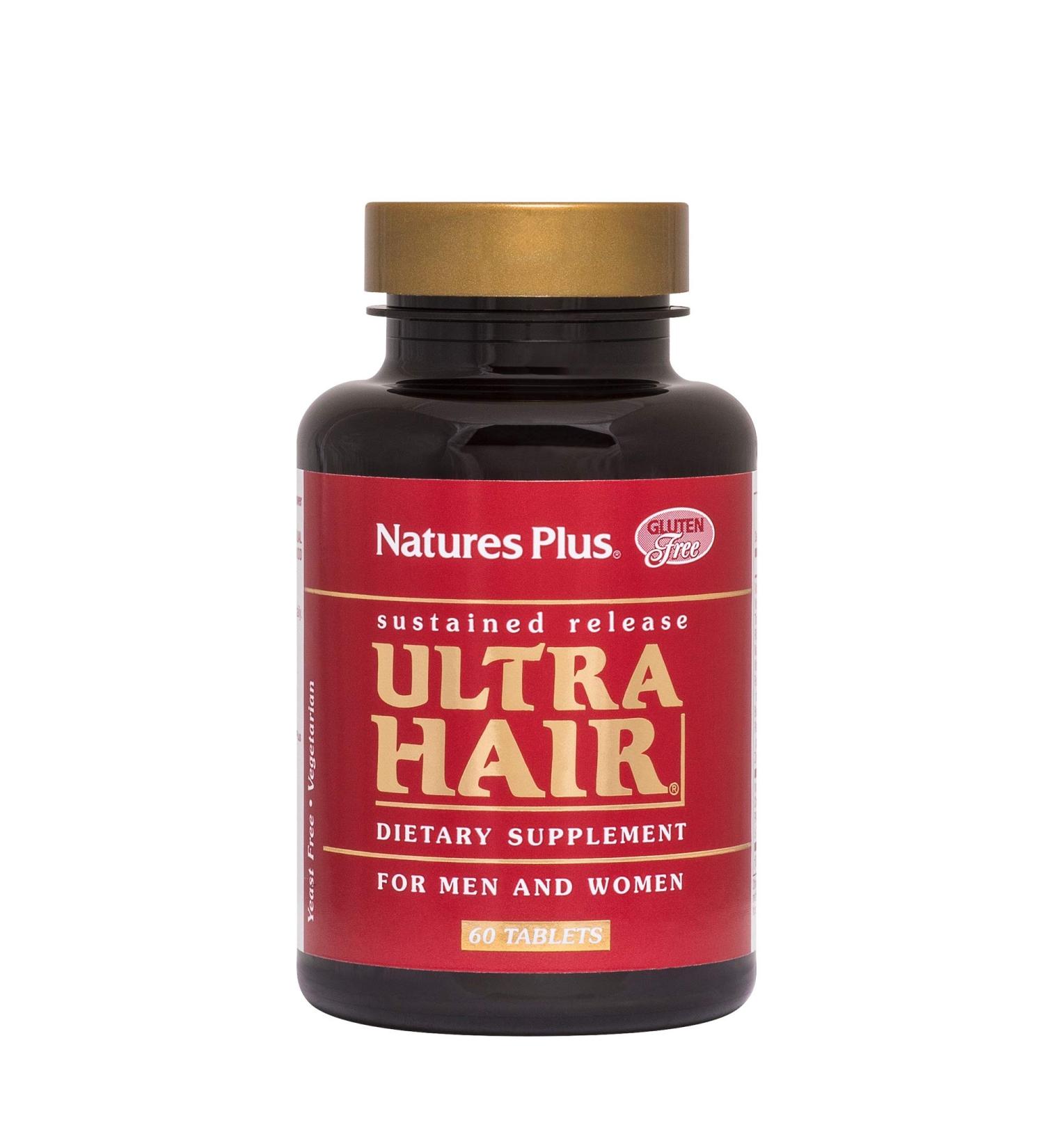 Nature's Plus Ultra Hair 60 Tablets - Support for Men & Women - Buy Online on GoSupps.com