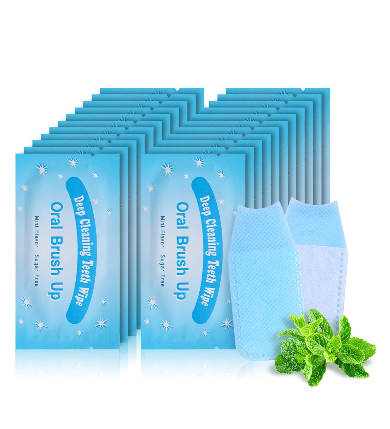 Gisdo Mint-Flavored Oral Finger Wipes | Teeth Whitening & Cleaning | 120 Pack Light Blue - Buy Online on GoSupps.com