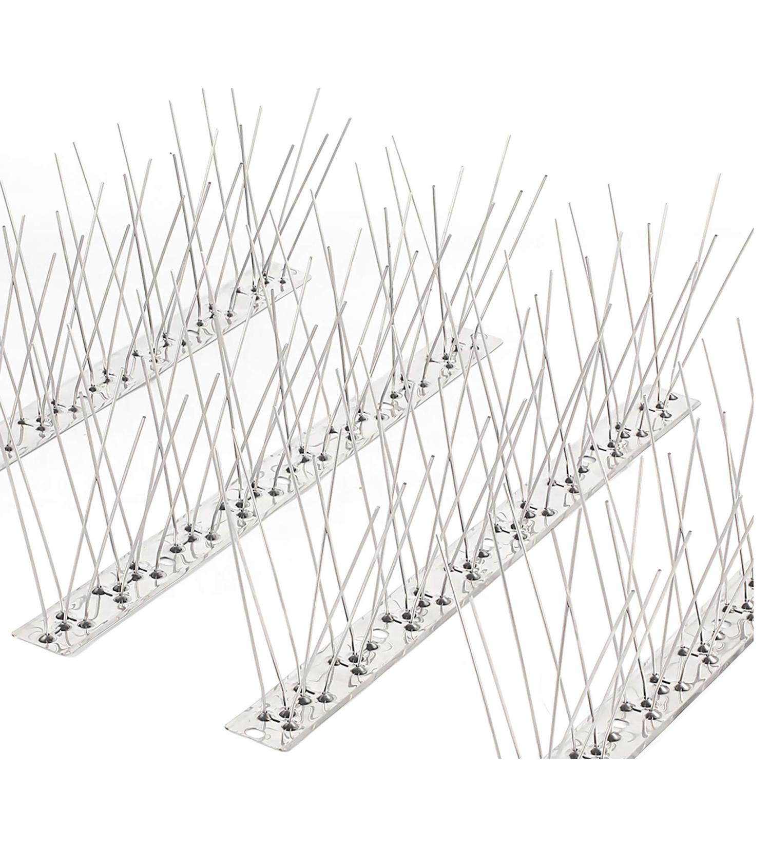 Metal Bird Spikes for Small Birds & Pigeons - Stainless Steel Anti-Nesting Deterrent 11ft (10 Pack) - Buy Online on GoSupps.com