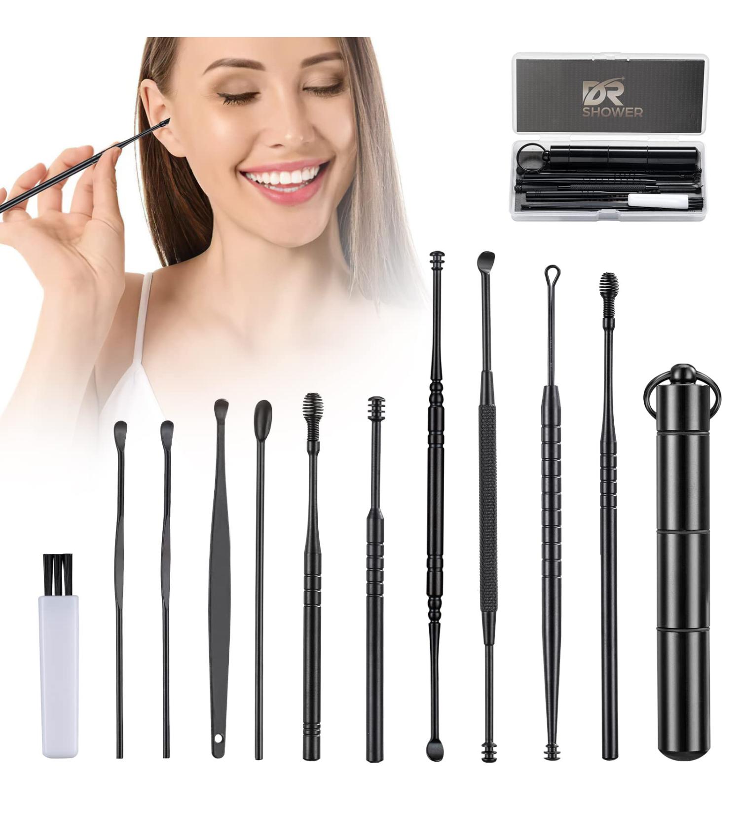 11 Pcs Stainless Steel Ear Wax Removal Tool Kit with Storage Box - Ear Cleaner & Ear Cleaning Kit - Buy Online on GoSupps.com