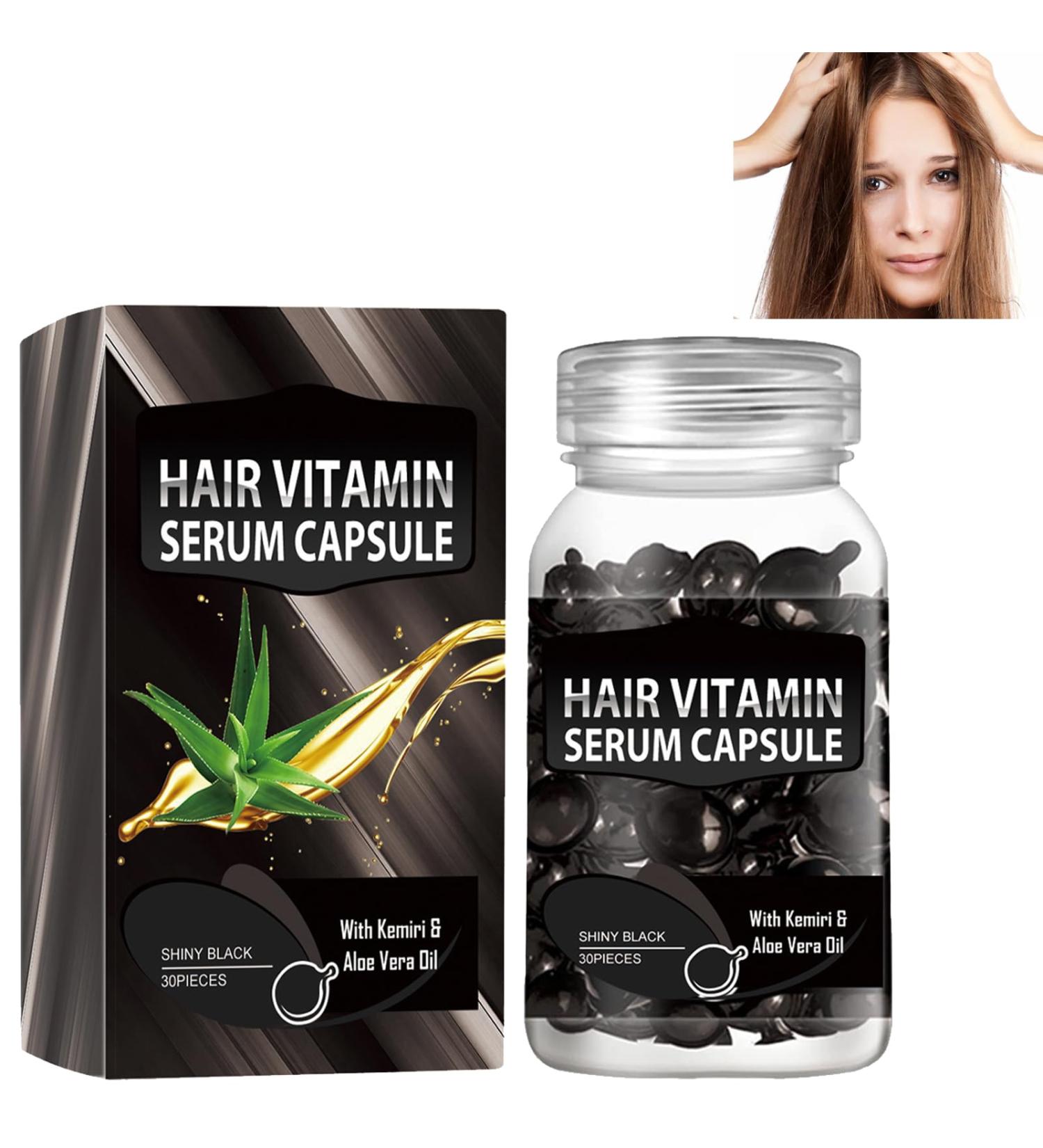 Hair Vitamin Serum Capsule Hair Oil Capsules Hair Essential Oil Capsules Capsules for Hair Care Dry Hair Repair Capsules Hair Moisturizing Essence Formula Prevent Hair Loss and Enhance Shine - Buy Online on GoSupps.com