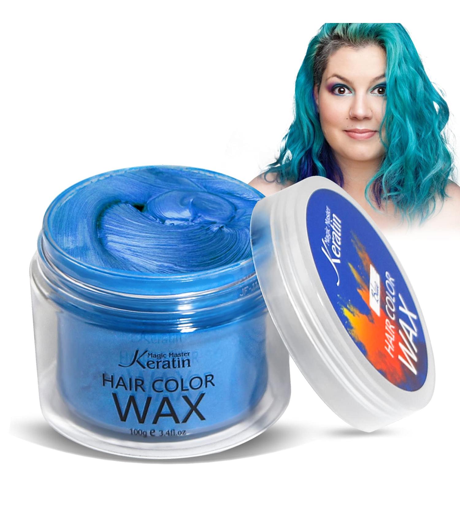 Magic Master Keratin Hair Color Wax - Temporary Dye Mud for Men and Women - Blue - Buy Online on GoSupps.com
