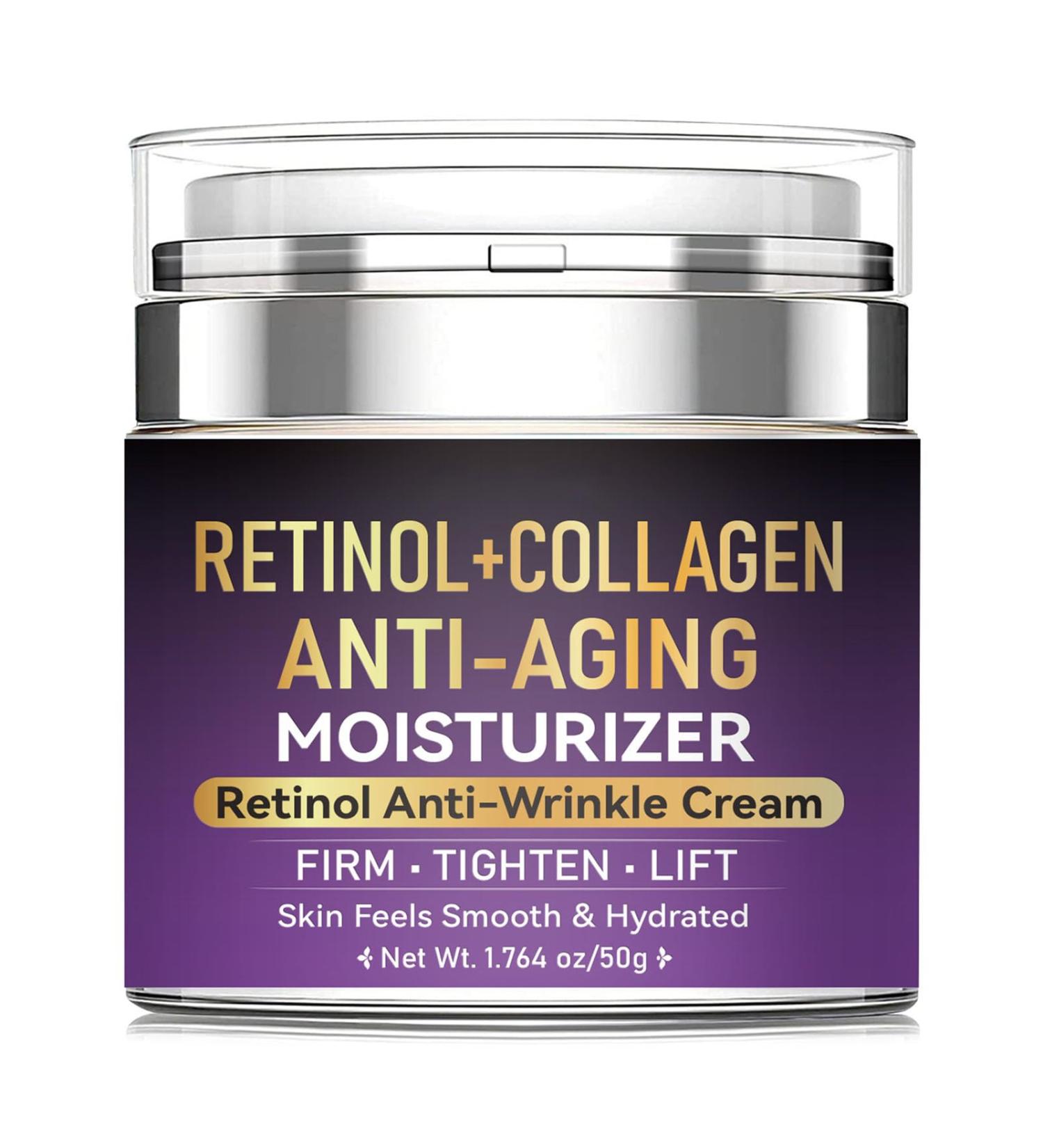Retinol & Collagen Moisturizer Face Cream Retinol Cream for Face with Hyaluronic Acid for Anti Aging & Wrinkle Repair Day & Night Moisturizer for Wrinkles Firming & Lifting 1.76 Fl Oz - Buy Online on GoSupps.com