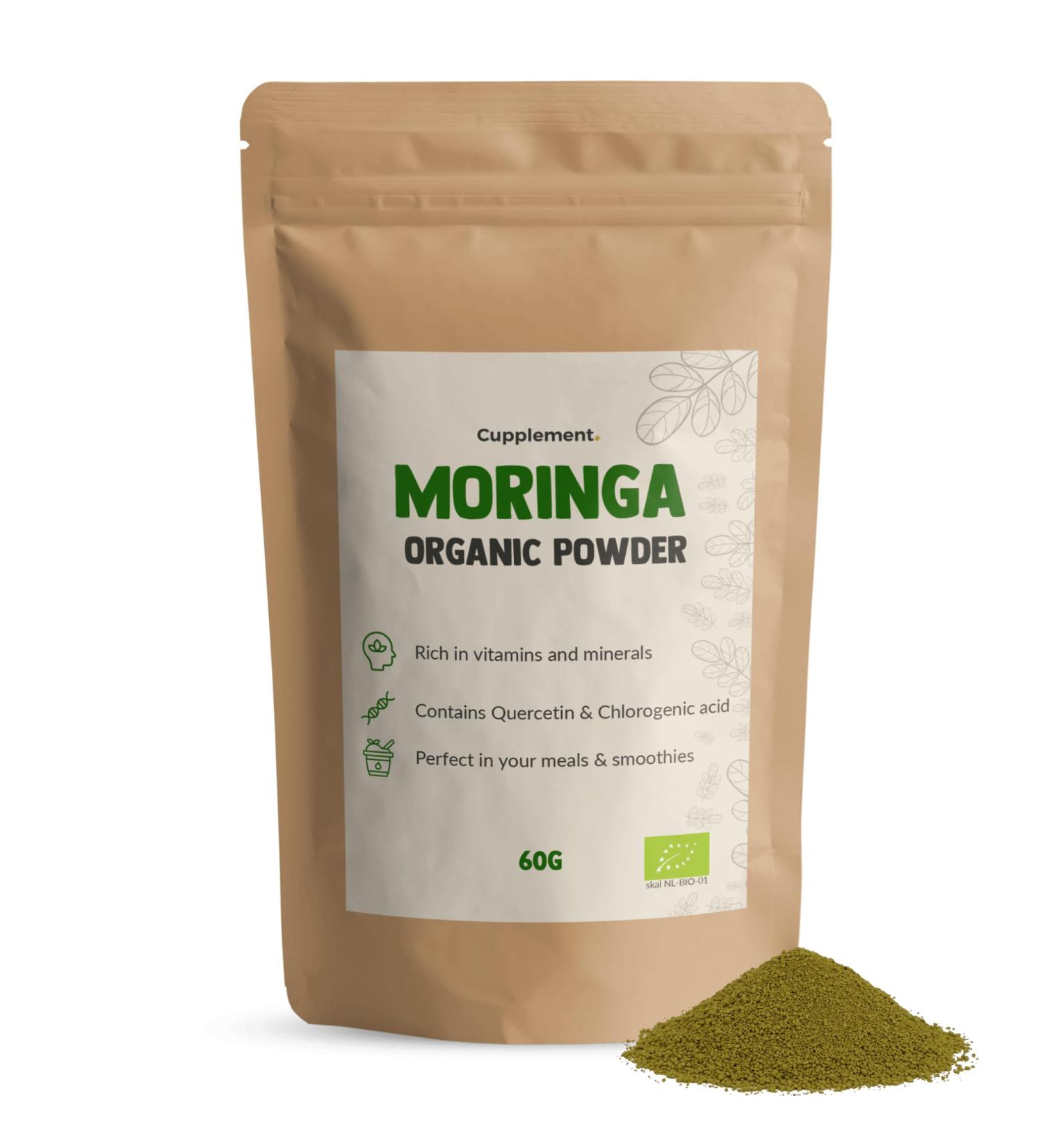 Cupplement - Moringa 60g - Organic - Free Scoop - Superior Quality Powder - Buy Online on GoSupps.com
