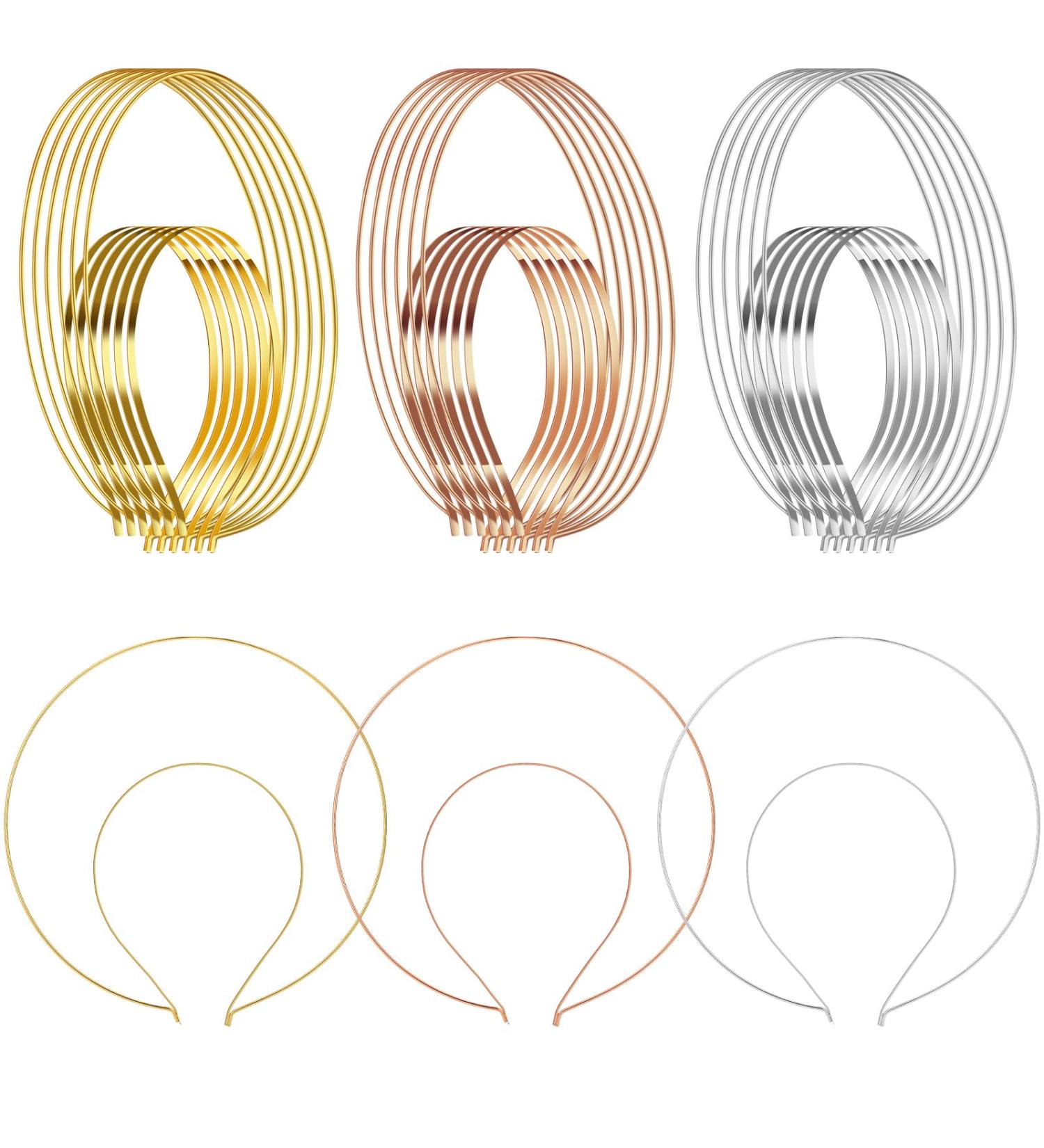 Metal Crown Hair Band Angel Bridal Headband - 18 Pieces, 3 Colors - Halloween/Fantasy Wedding Headpiece for Women/Girls - Buy Online on GoSupps.com