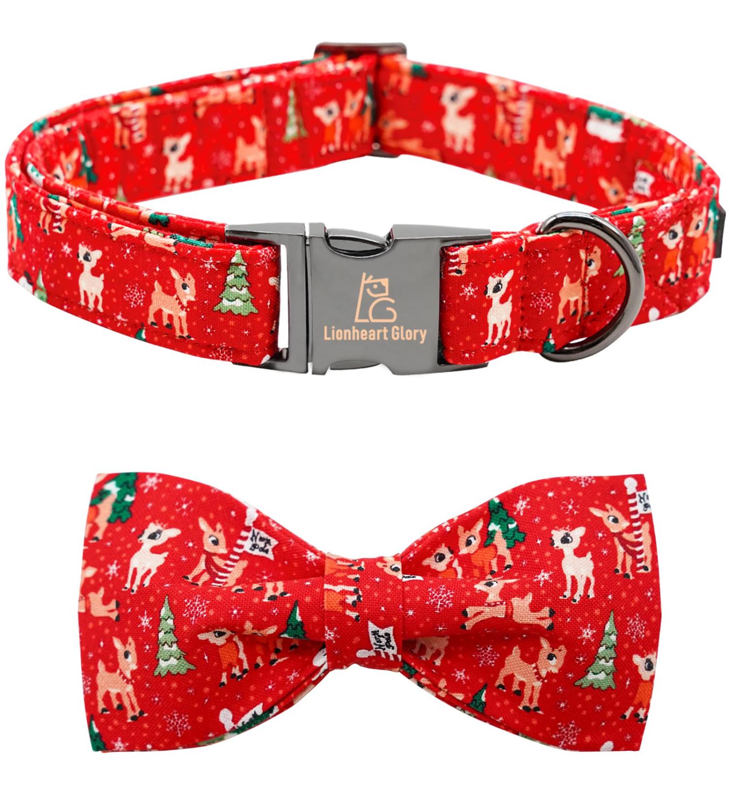 Lionheart Glory Christmas Hirsch Dog Shoe - Red Dwindle for Medium Dogs | 1 Pack Collar & Bowl - Buy Online on GoSupps.com