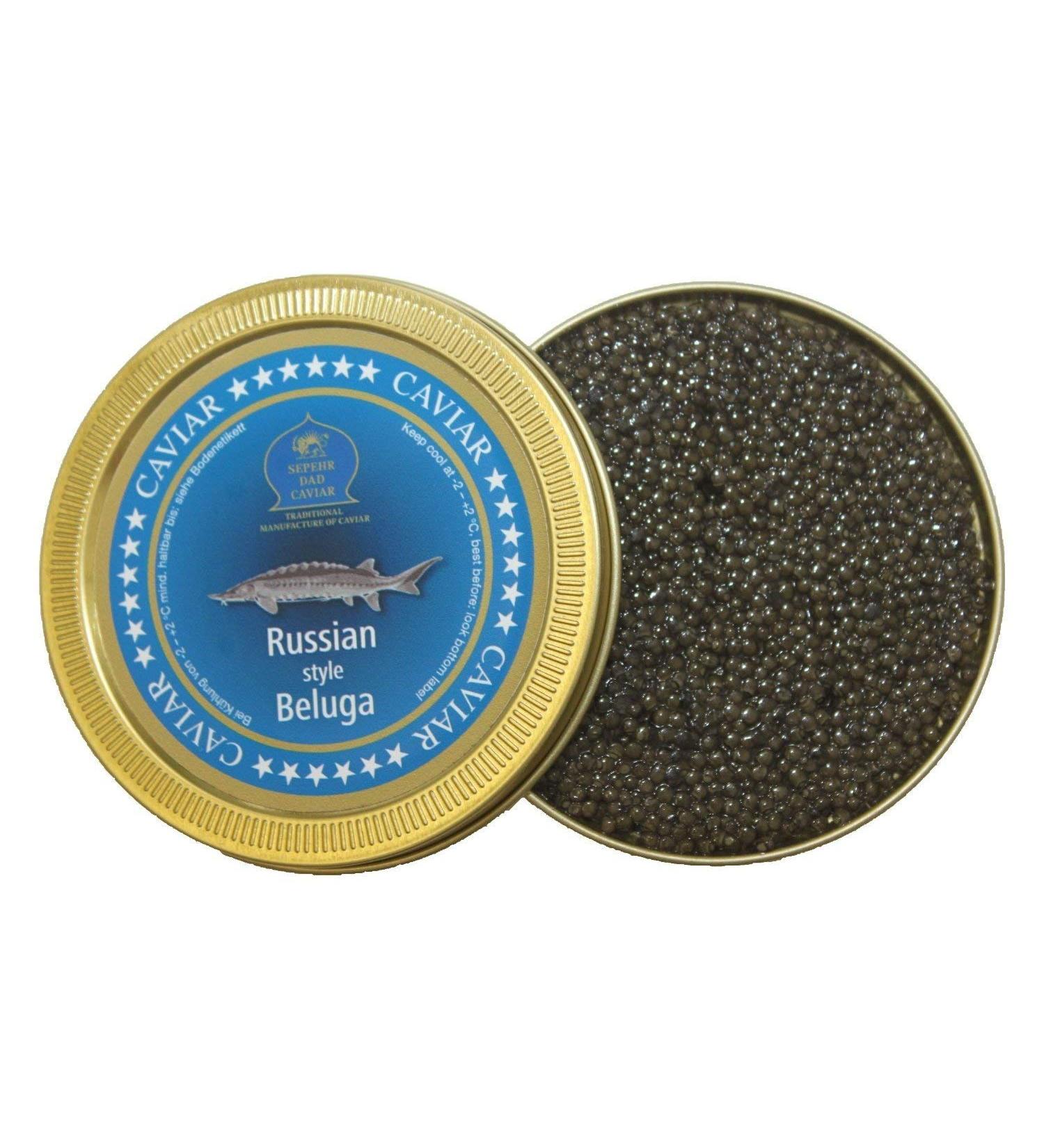 Sepehr Dad Caviar Beluga Russian Style | Sturgeon Eggs | CN Breeding | 250g - Buy Online on GoSupps.com