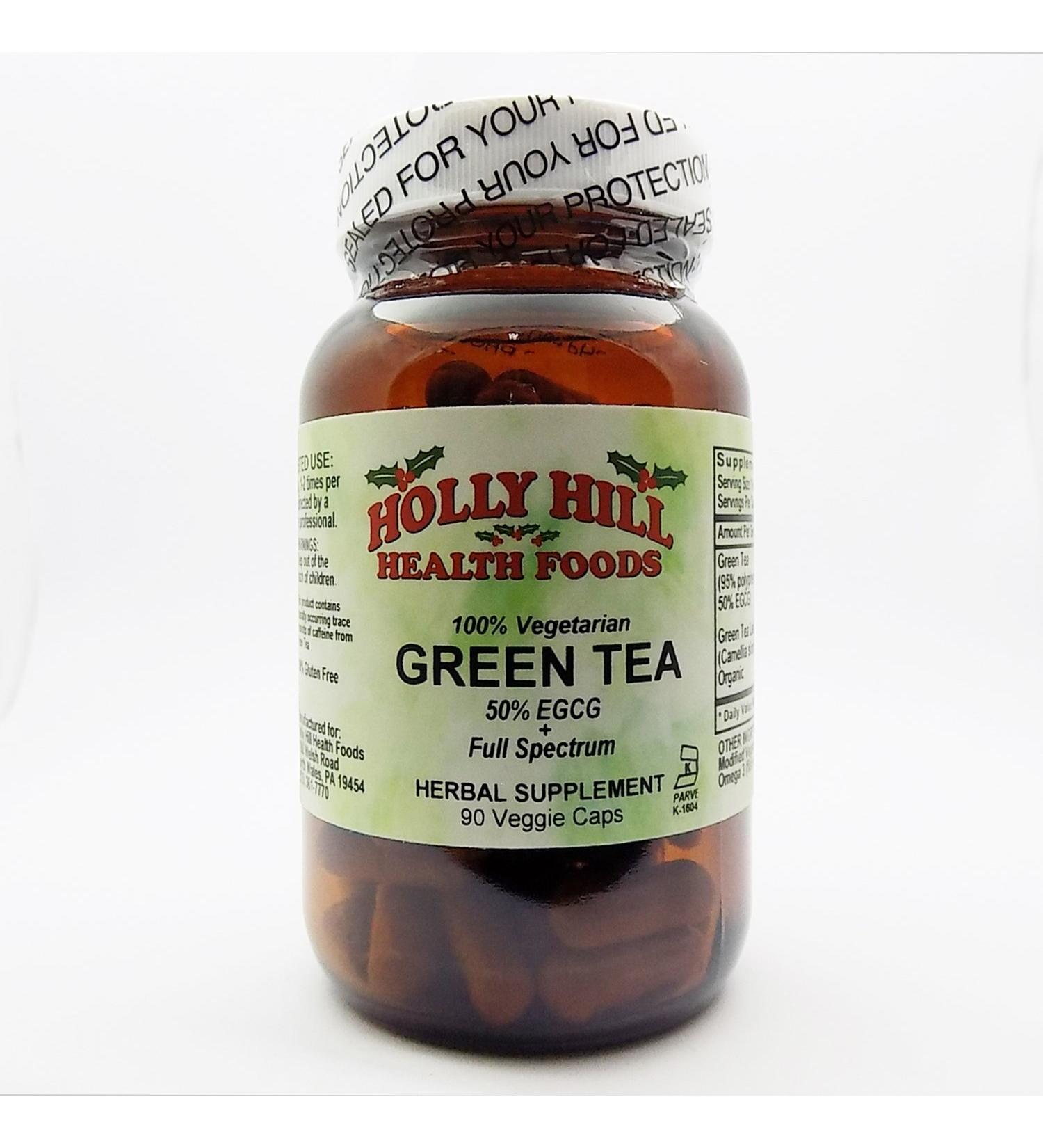 Holly Hill Health Foods 100% Vegetarian Green Tea 90 Vegetarian Capsules