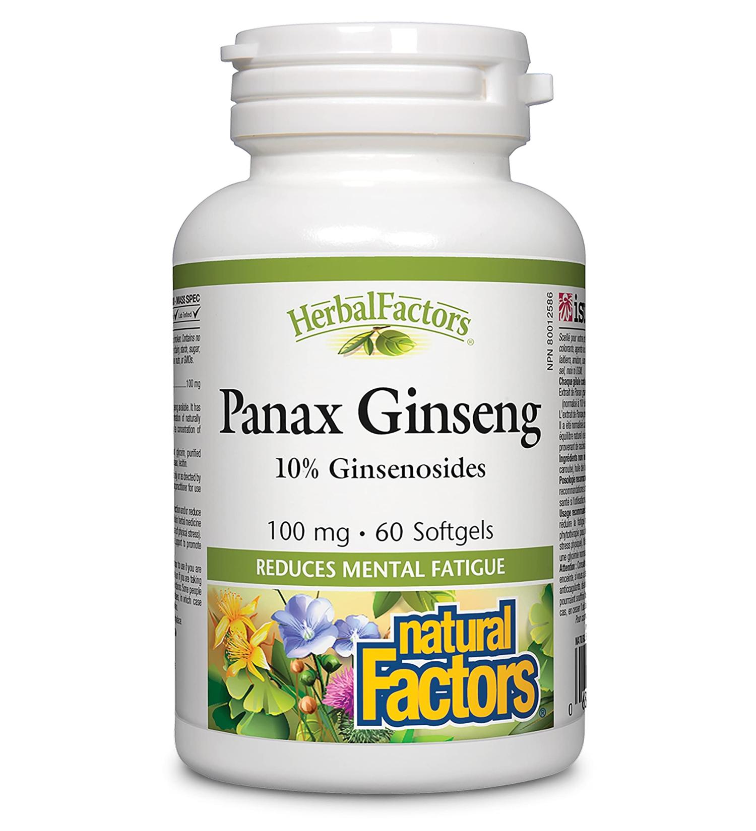 Natural Factors Panax Ginseng 60 Softgels - Energize & Revitalize Naturally - Buy Online on GoSupps.com
