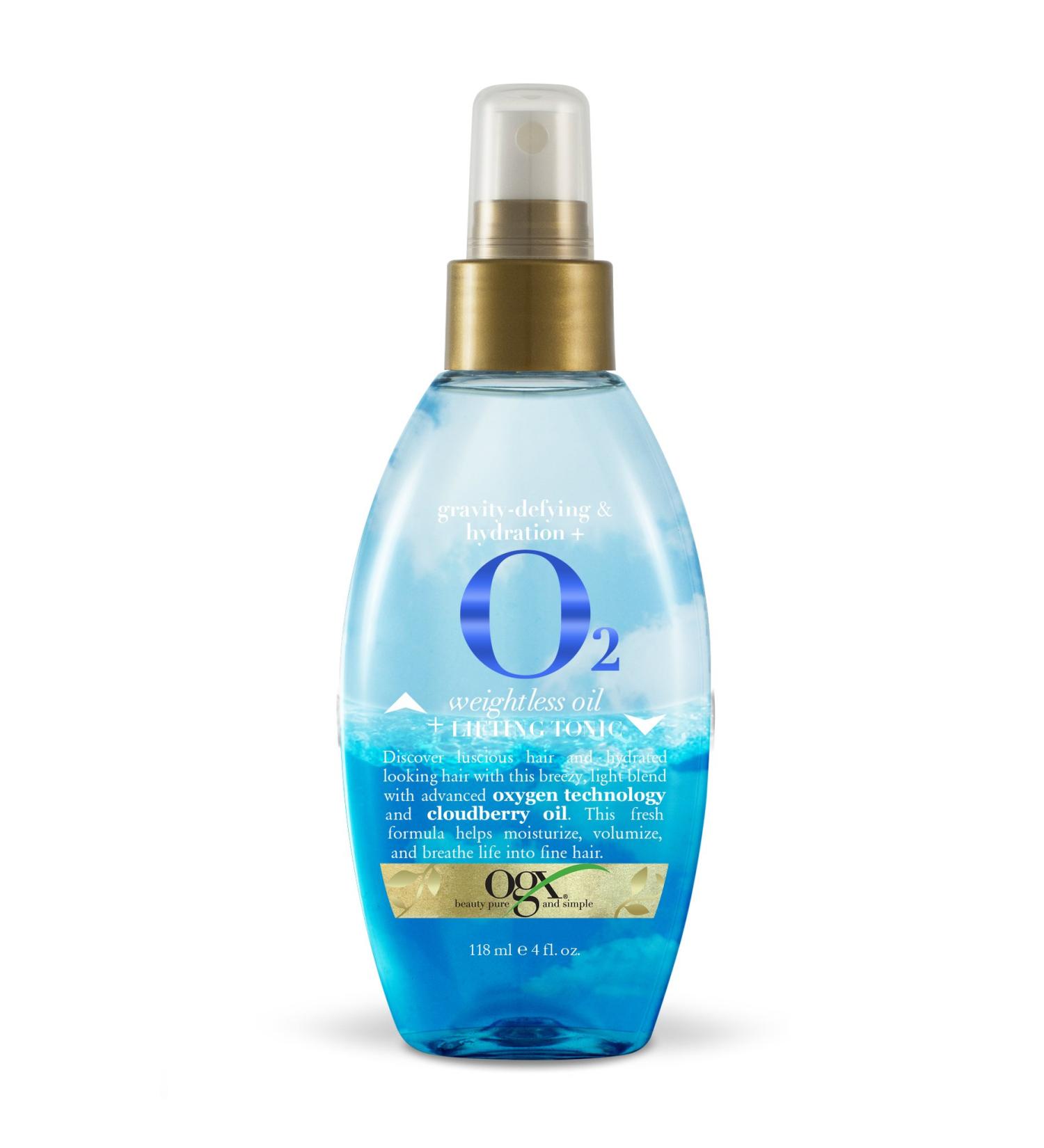 Organix Gravity-Defying Hydration Plus Oxygen Weightless Oil Lifting Tonic - 4 oz | International Shipping Available - Buy Online on GoSupps.com