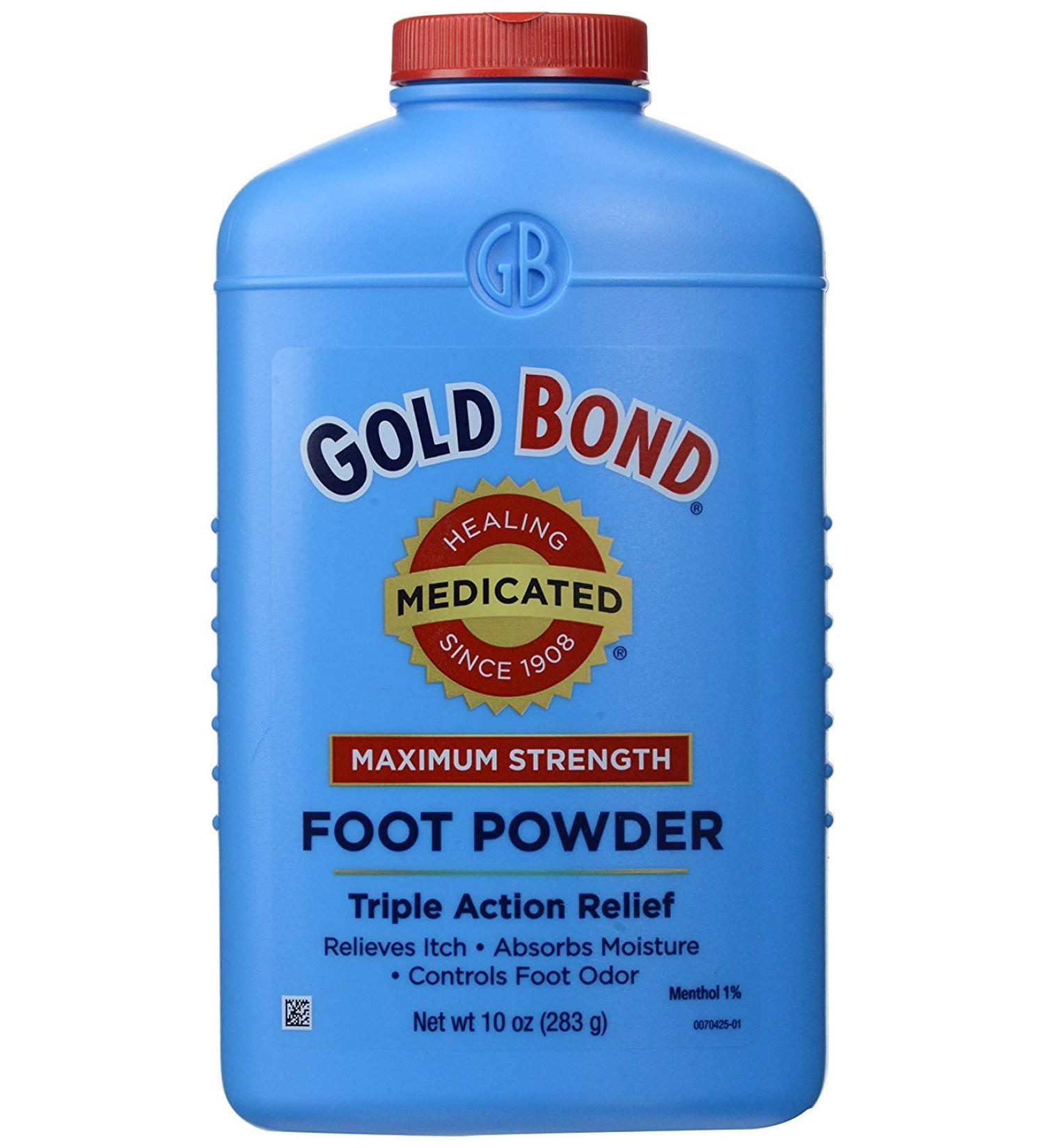 Gold Bond Medicated Foot Powder - 10 Oz | Soothes and Relieves Foot Odor and Discomfort - Buy Online on GoSupps.com
